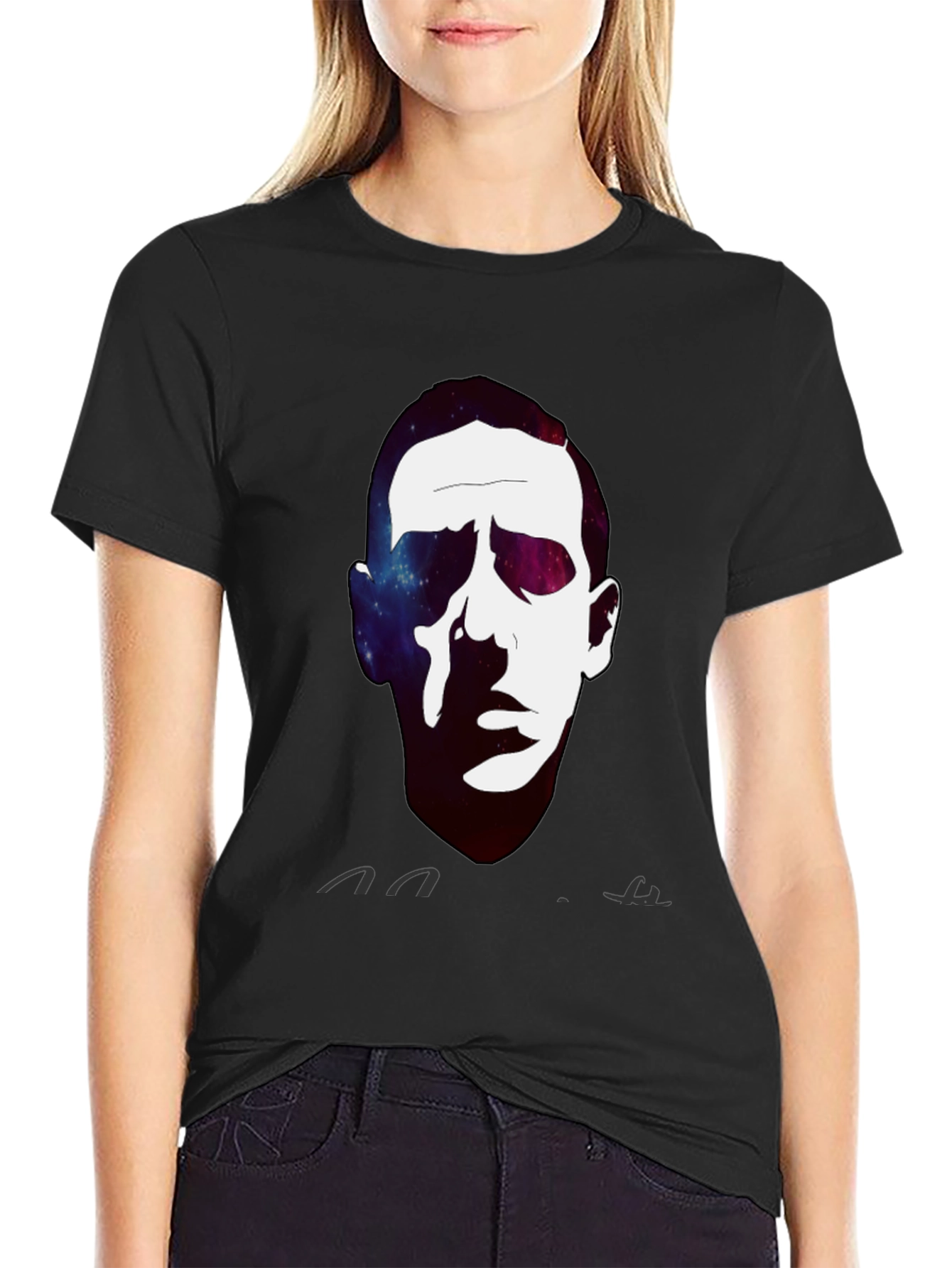 Cosmic Portrait Black T-Shirt