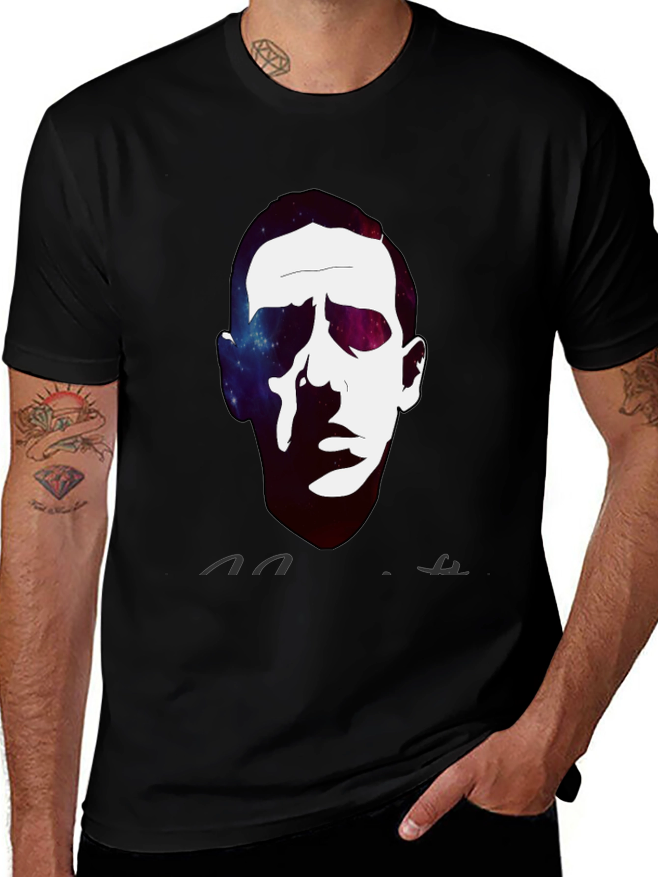 Cosmic Portrait Black T-Shirt