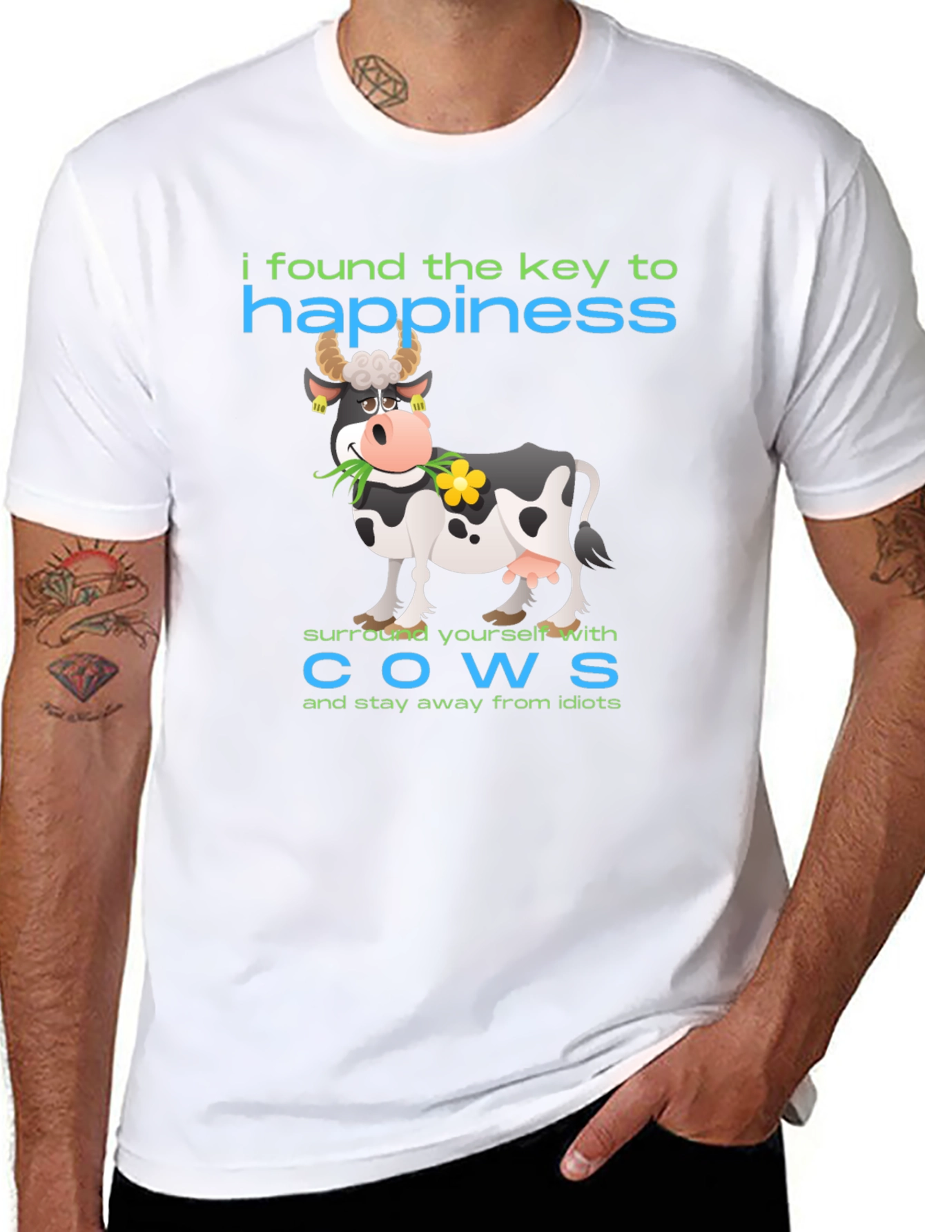 Happiness Cow Graphic T-Shirt