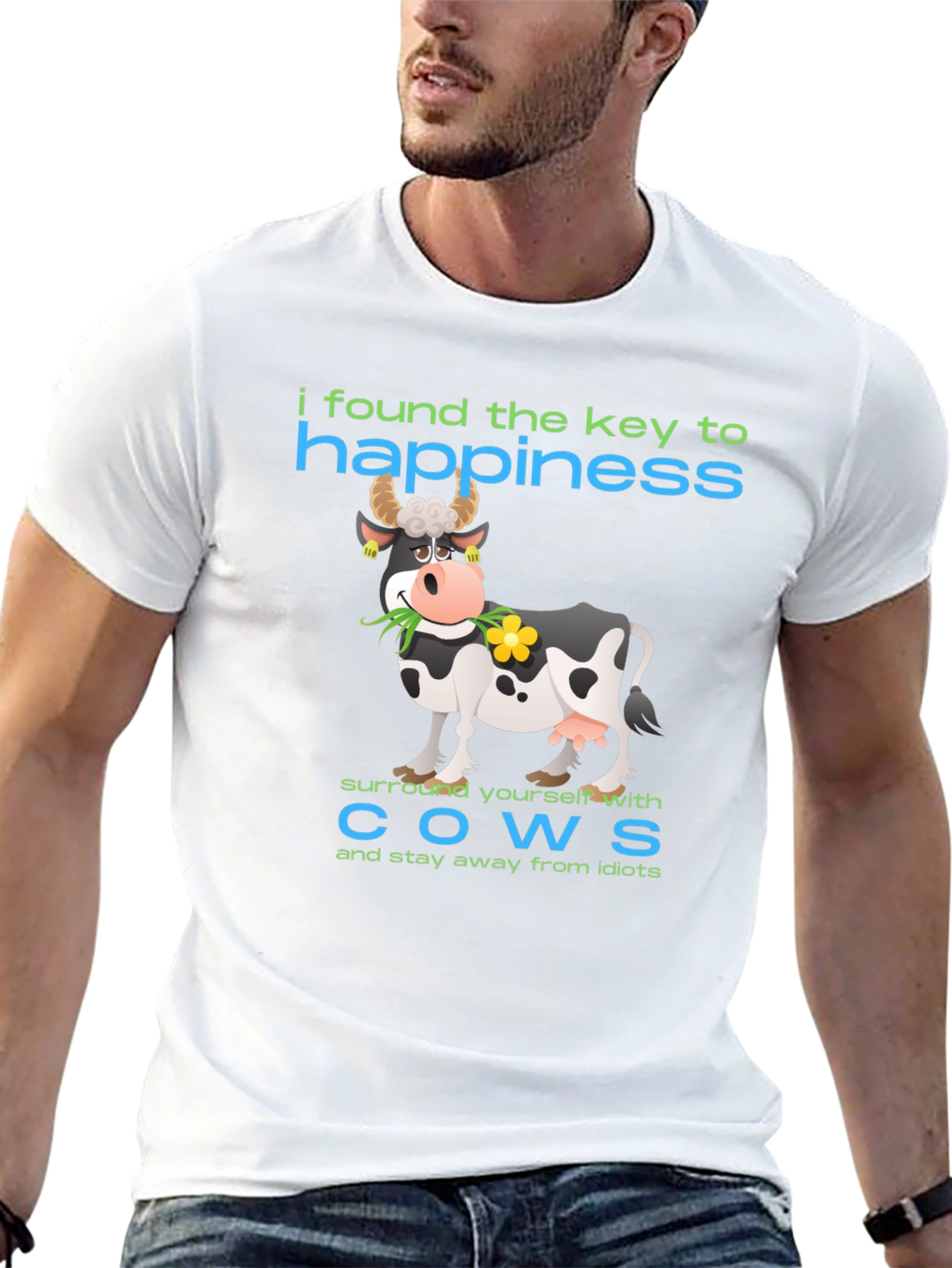 Happiness Cow Graphic T-Shirt