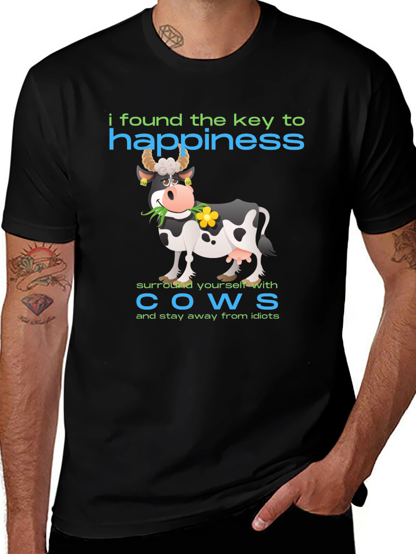 Happiness Cow Graphic T-Shirt
