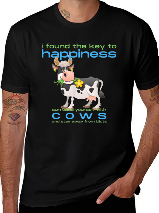 Happiness Cow Graphic T-Shirt