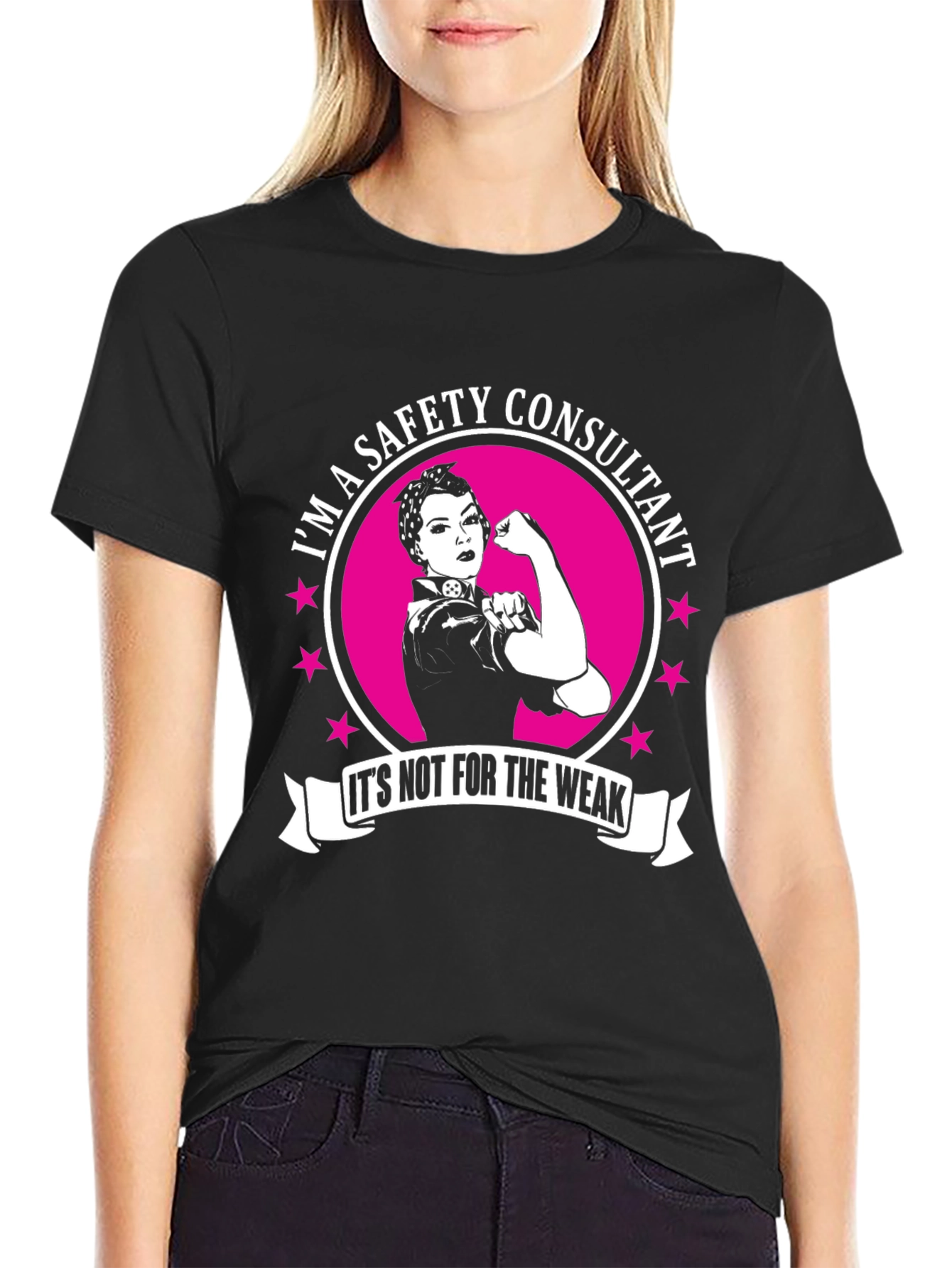 Safety Consultant T-Shirt - Strong Woman Graphic