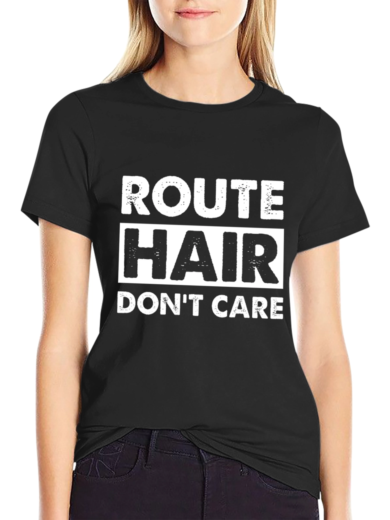Route Hair Dont Care Black T-Shirt