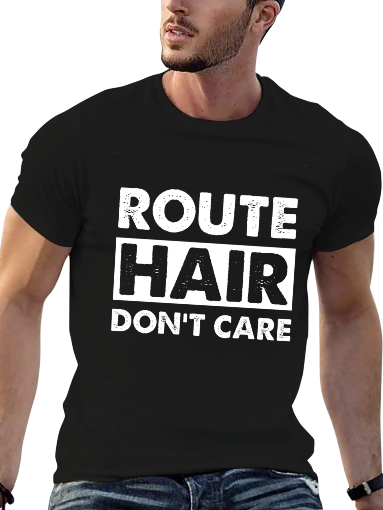 Route Hair Dont Care Black T-Shirt