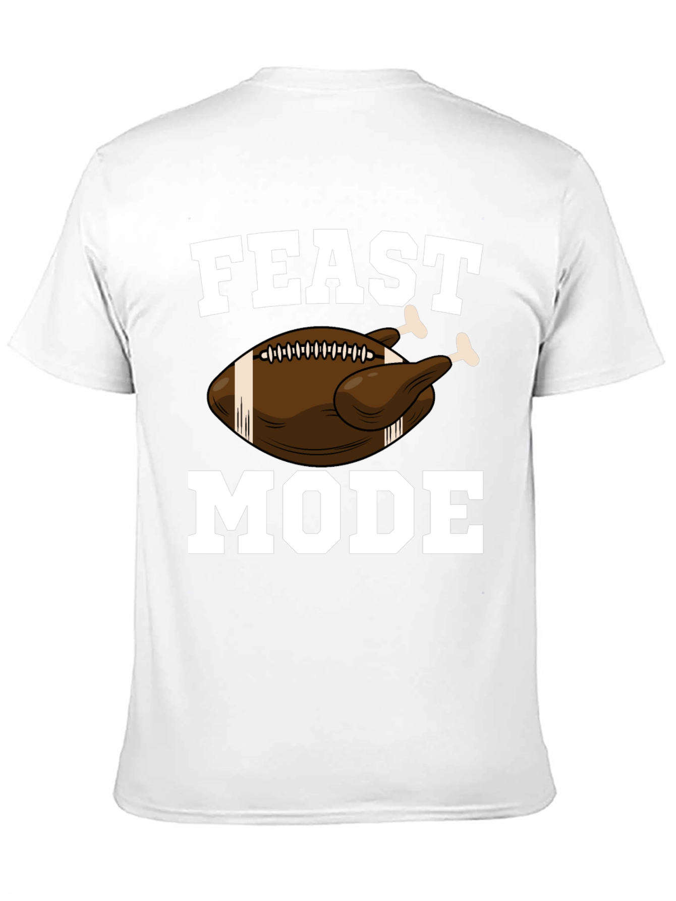Feast Mode Thanksgiving Football Turkey Graphic T-Shirt