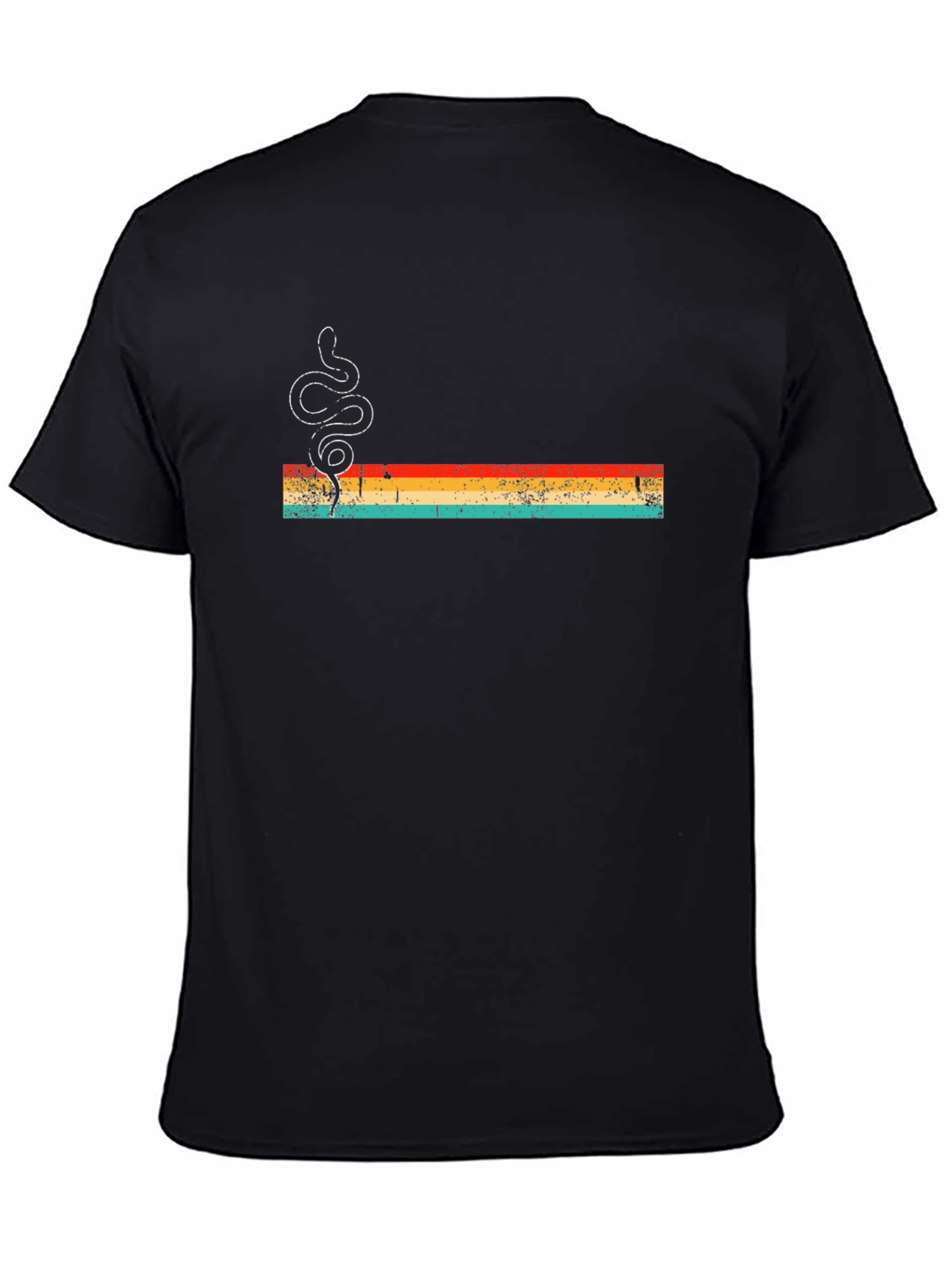 Retro Snake Graphic Tee - Mens Black T-Shirt