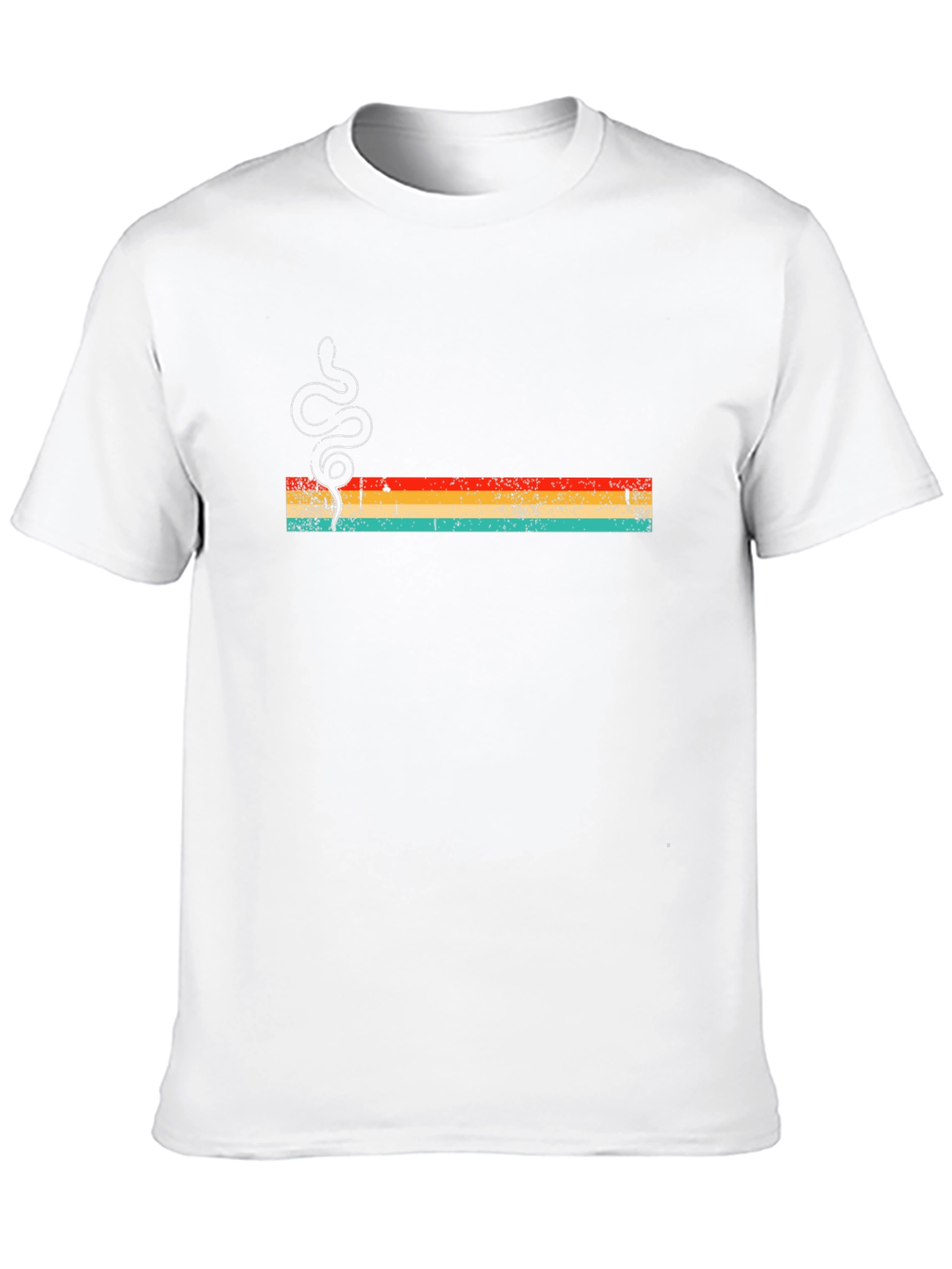 Retro Snake Graphic Tee - Mens Black T-Shirt