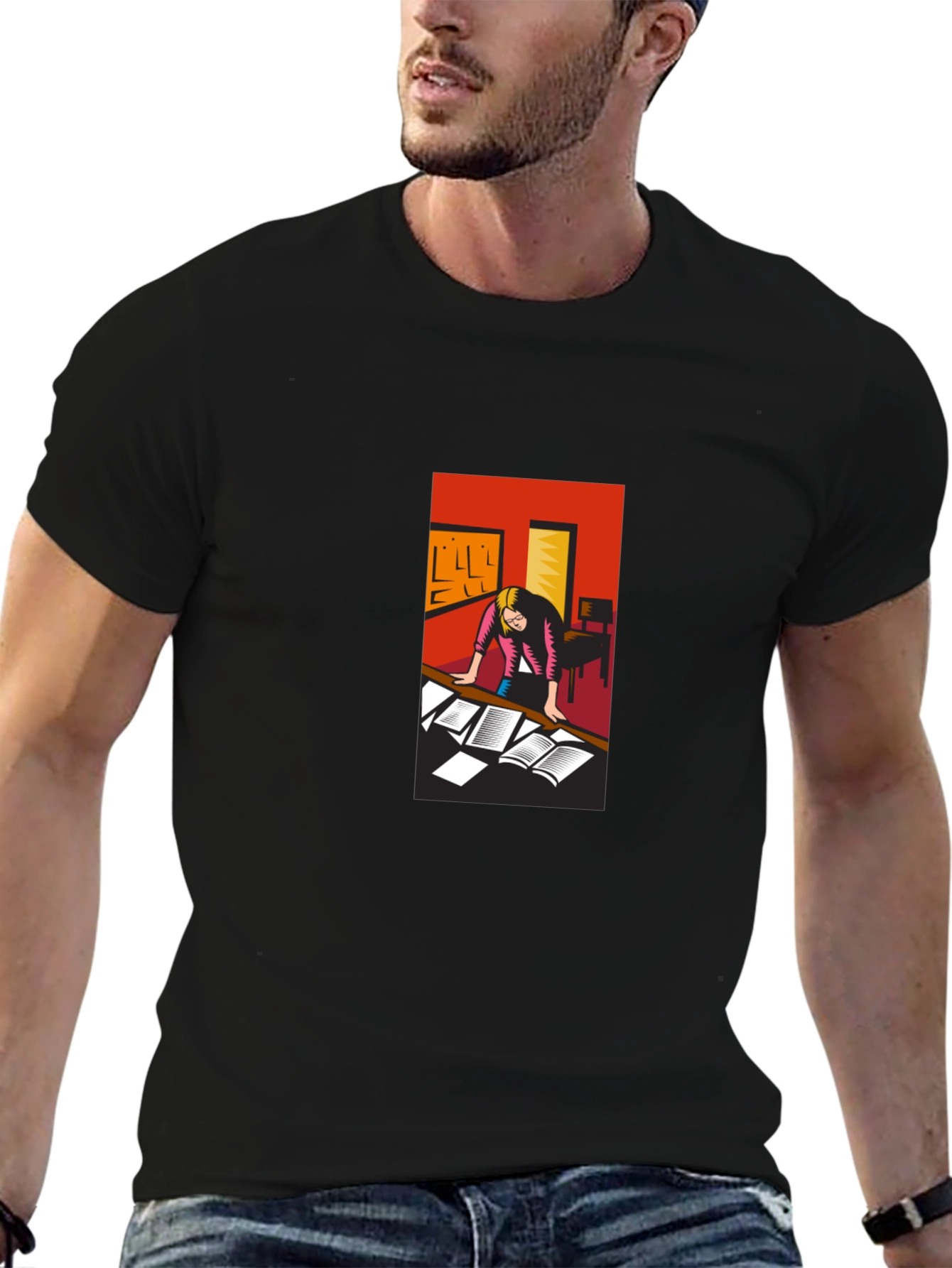 Studious Graphic Tee - Black Cotton T-Shirt