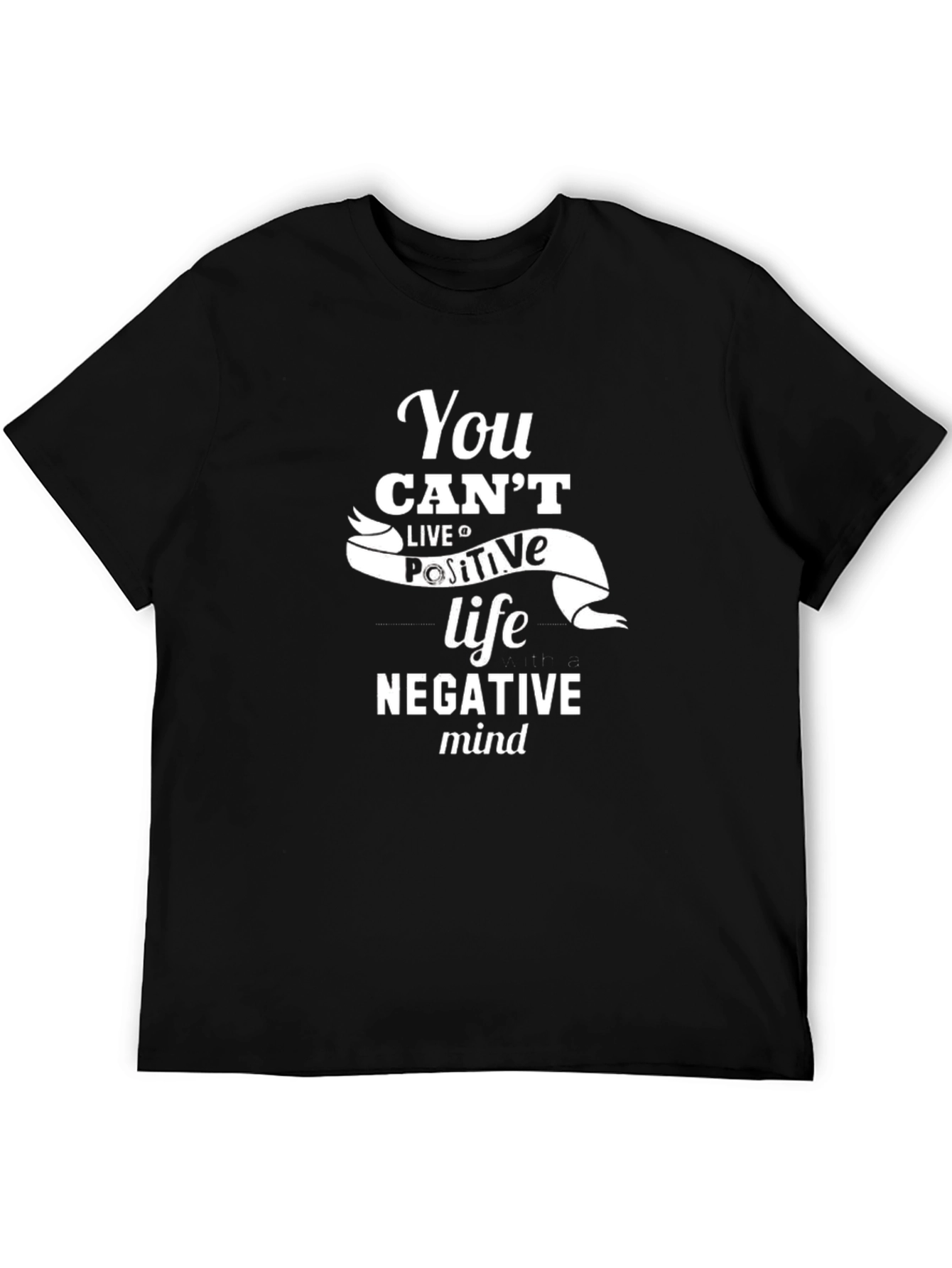 Positive Mindset Black Graphic Tee