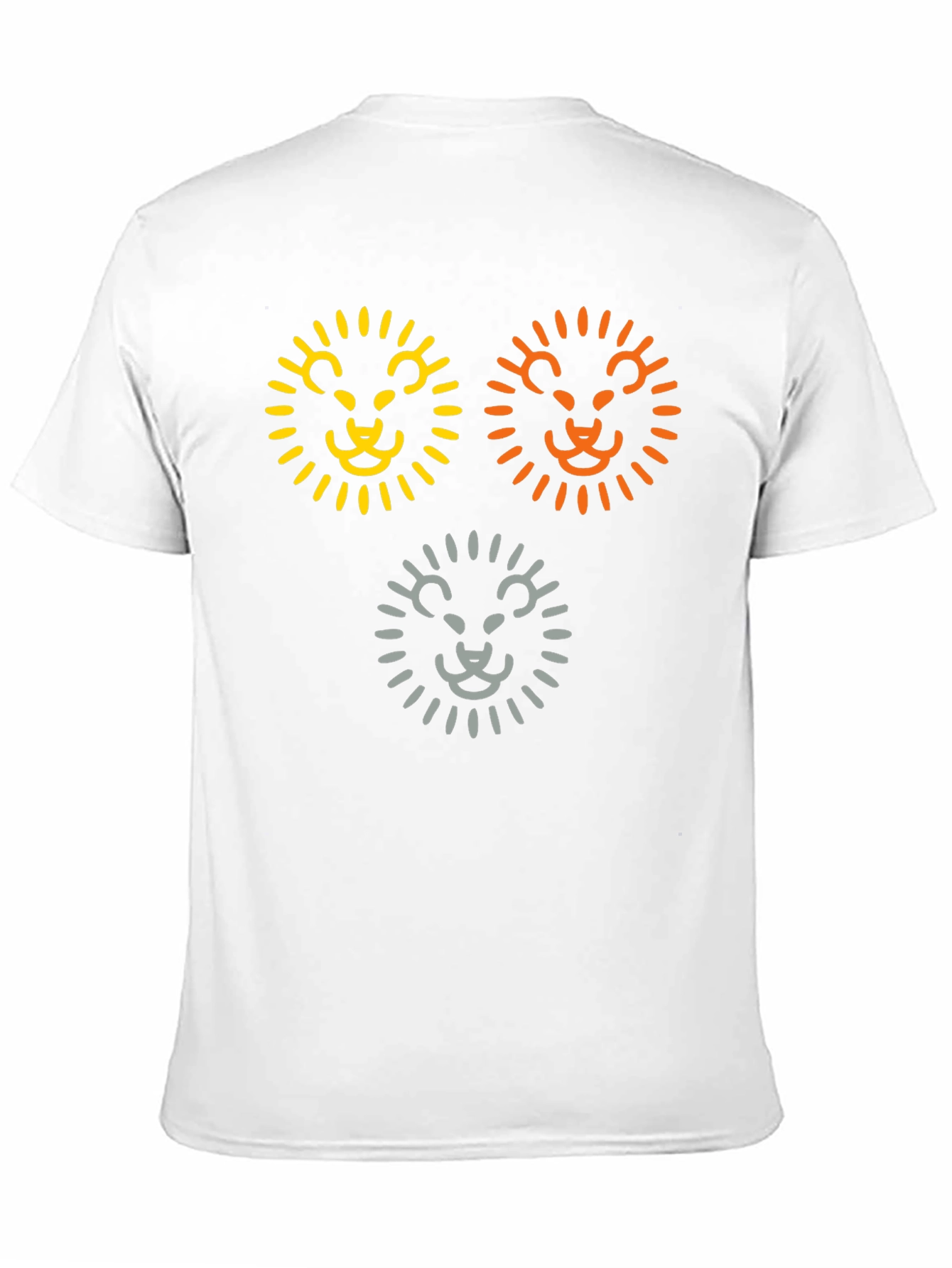 Lion Trio Graphic Tee - Black Cotton T-Shirt