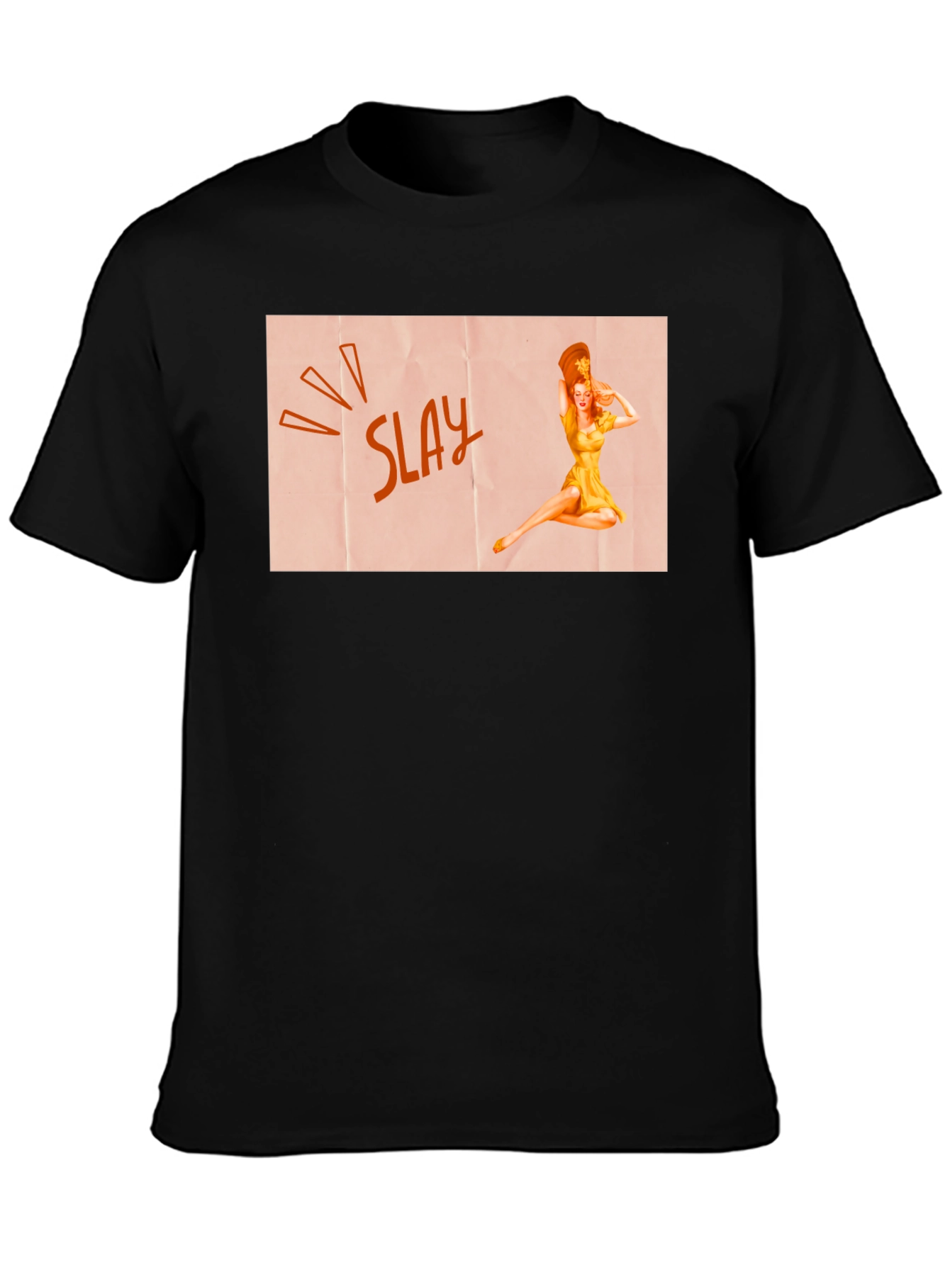 Slay Pin-Up Graphic Tee - Black