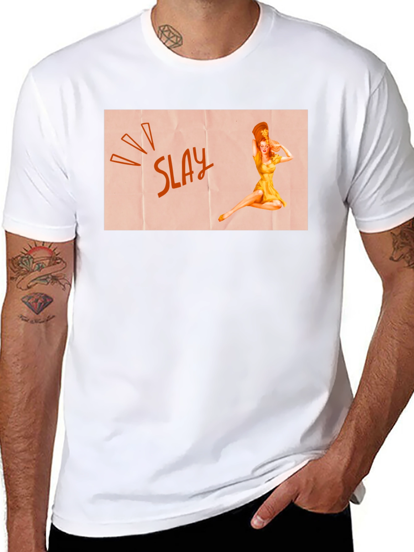 Slay Pin-Up Graphic Tee - Black