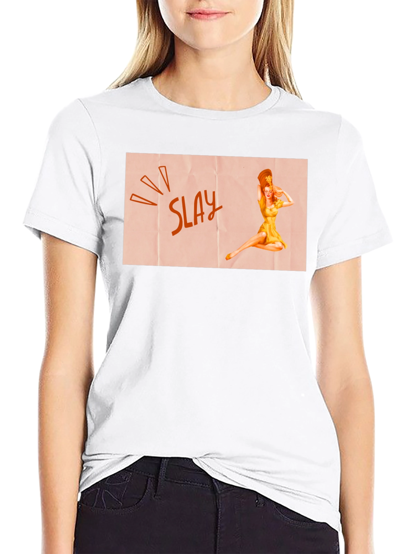 Slay Pin-Up Graphic Tee - Black