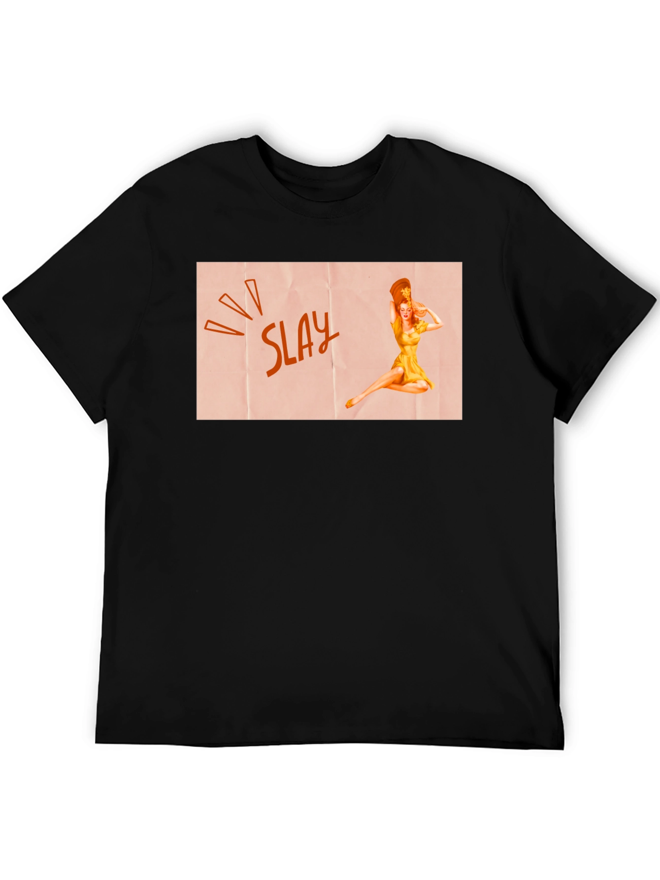 Slay Pin-Up Graphic Tee - Black