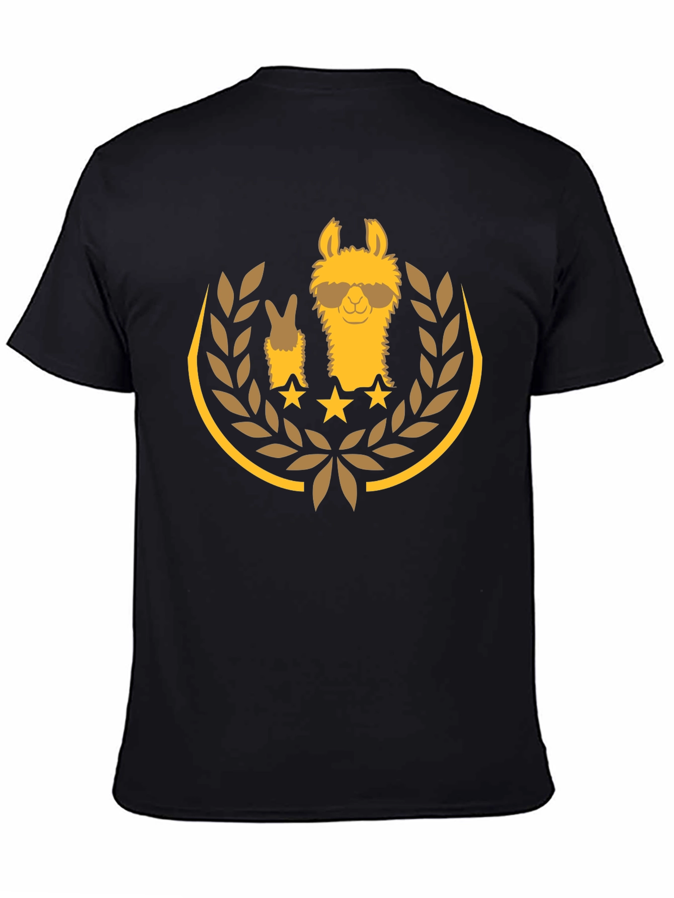 Cool Llama Graphic Tee - Casual Black T-Shirt