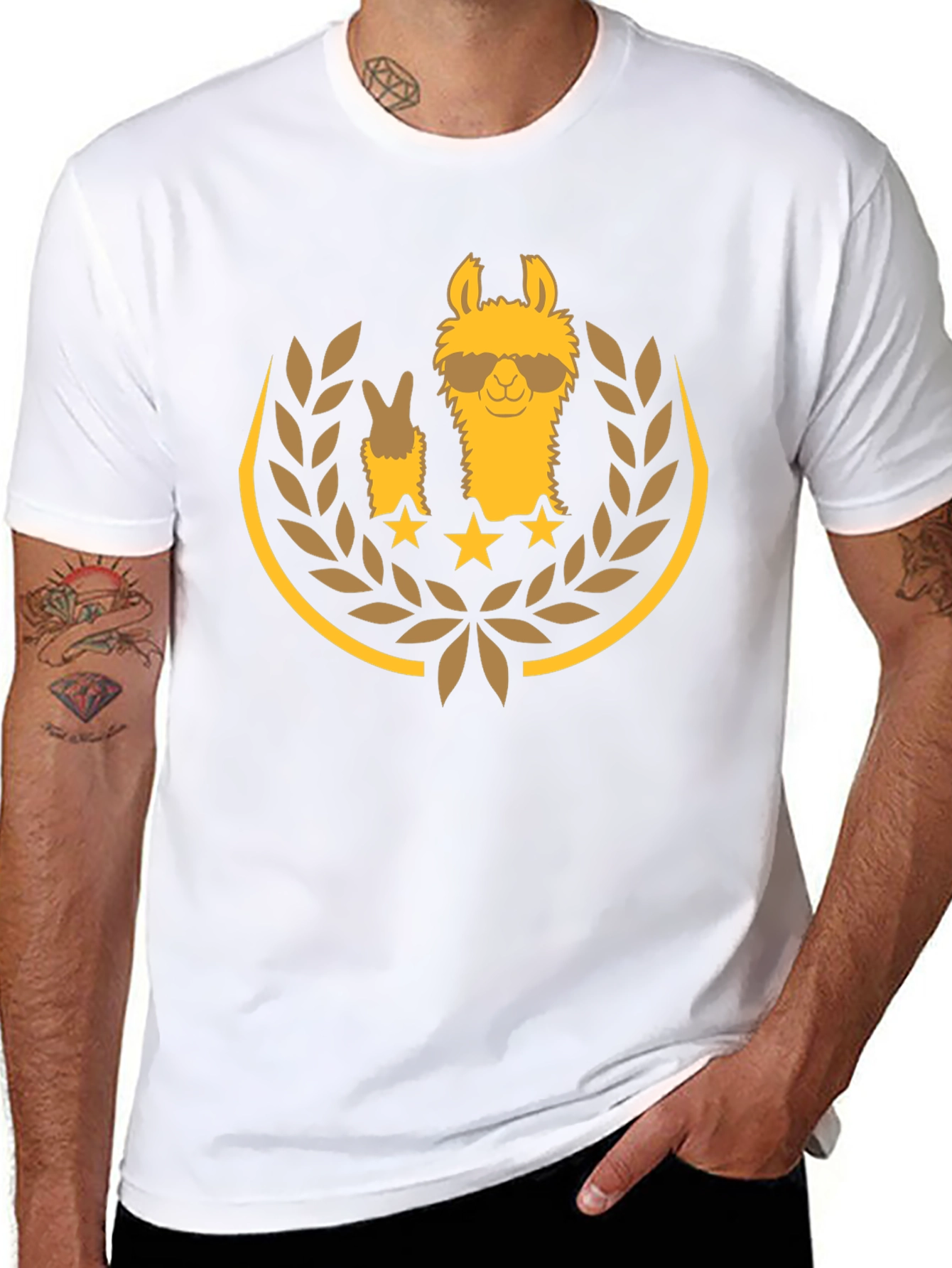 Cool Llama Graphic Tee - Casual Black T-Shirt