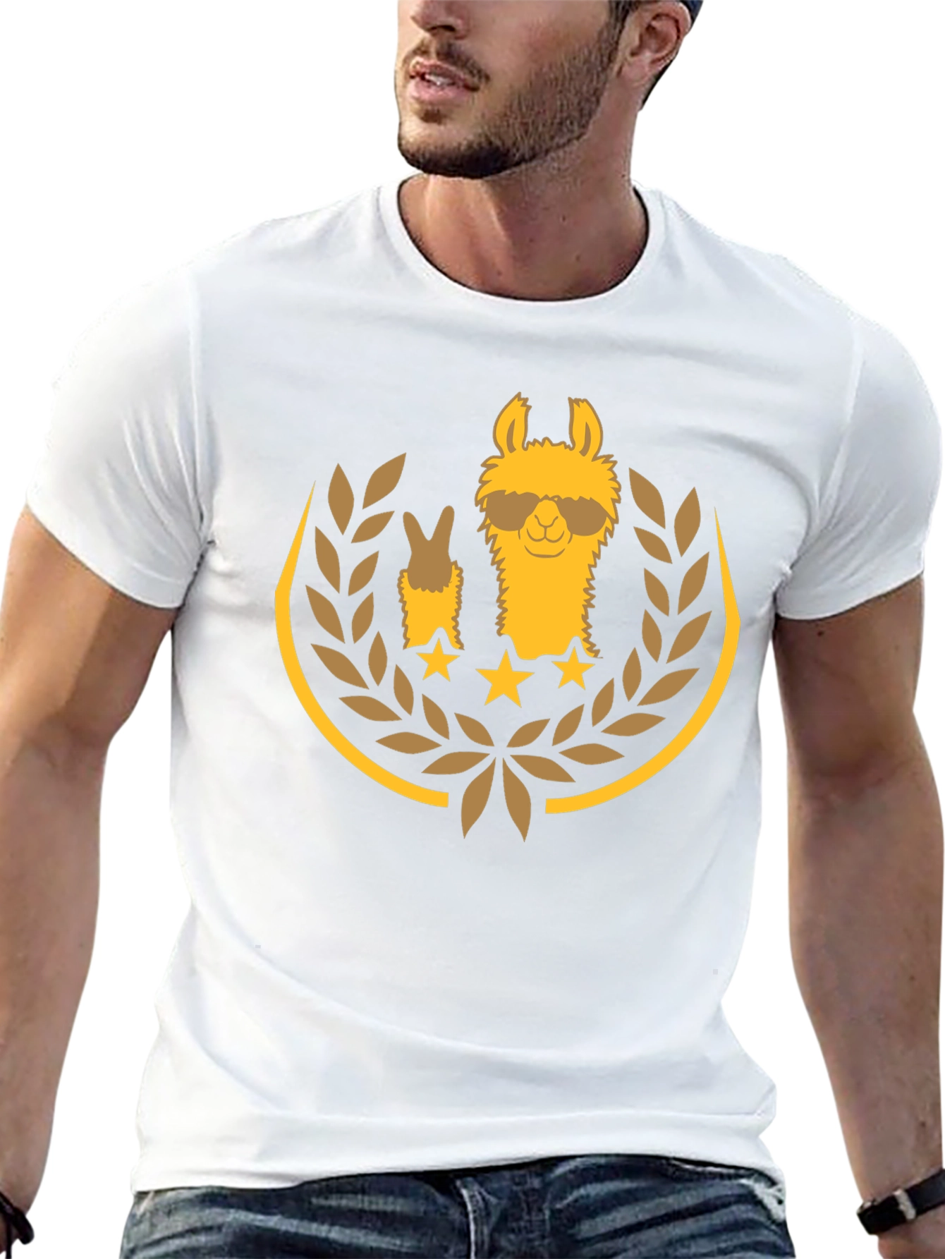 Cool Llama Graphic Tee - Casual Black T-Shirt