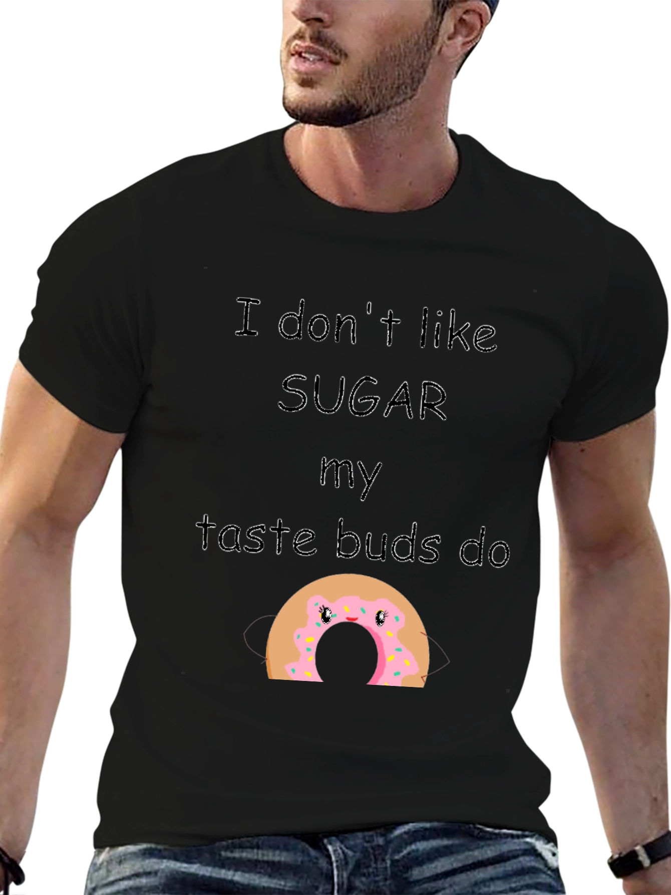 Funny Donut Taste Buds Graphic Tee
