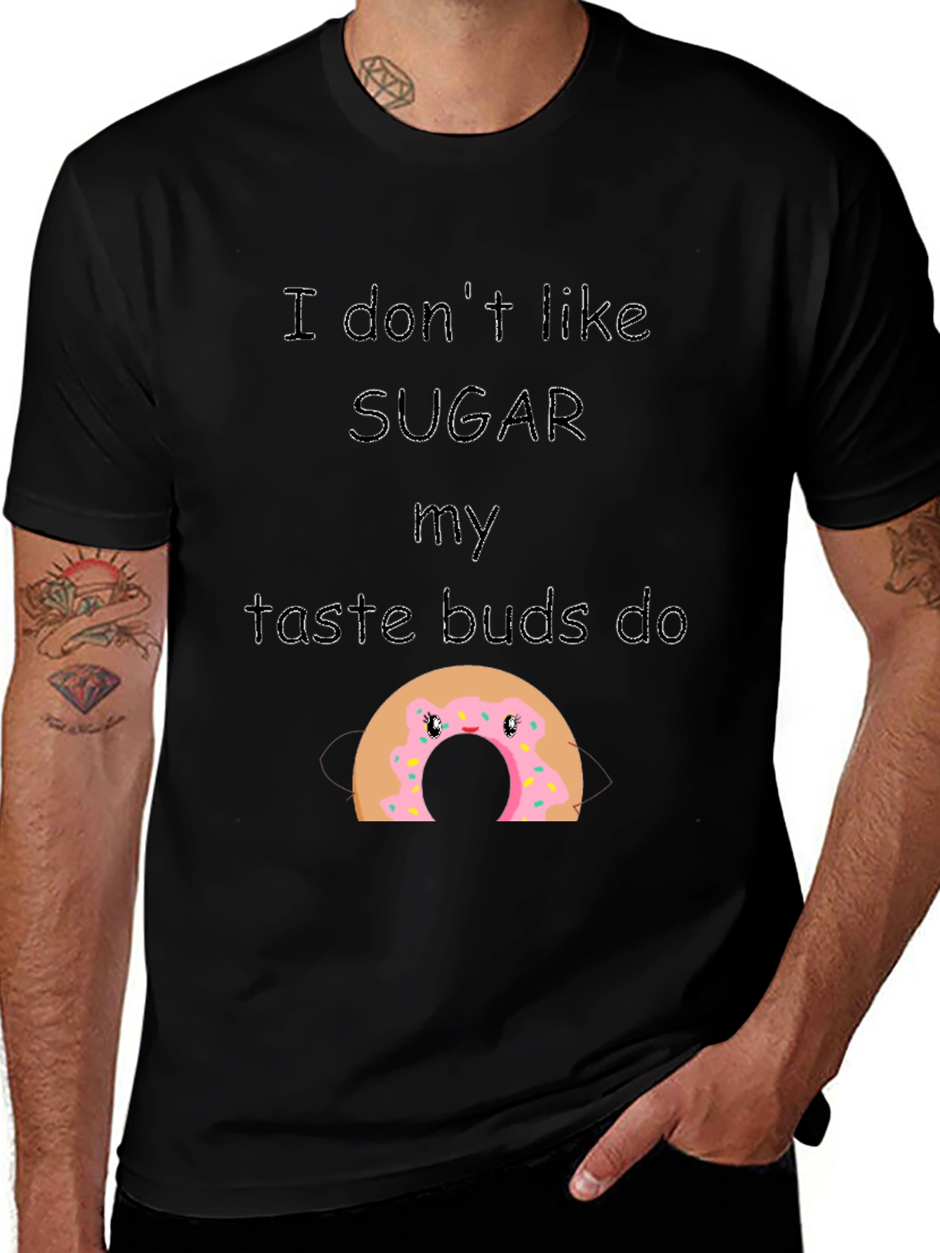 Funny Donut Taste Buds Graphic Tee