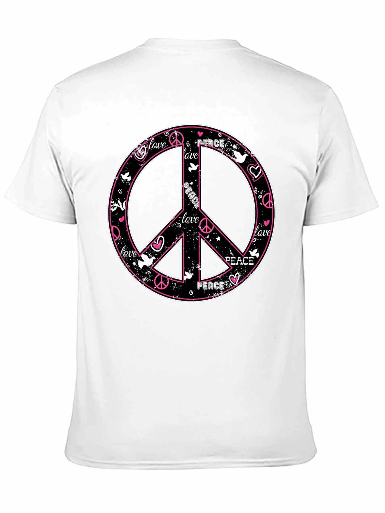 Peace & Love Black Graphic Tee