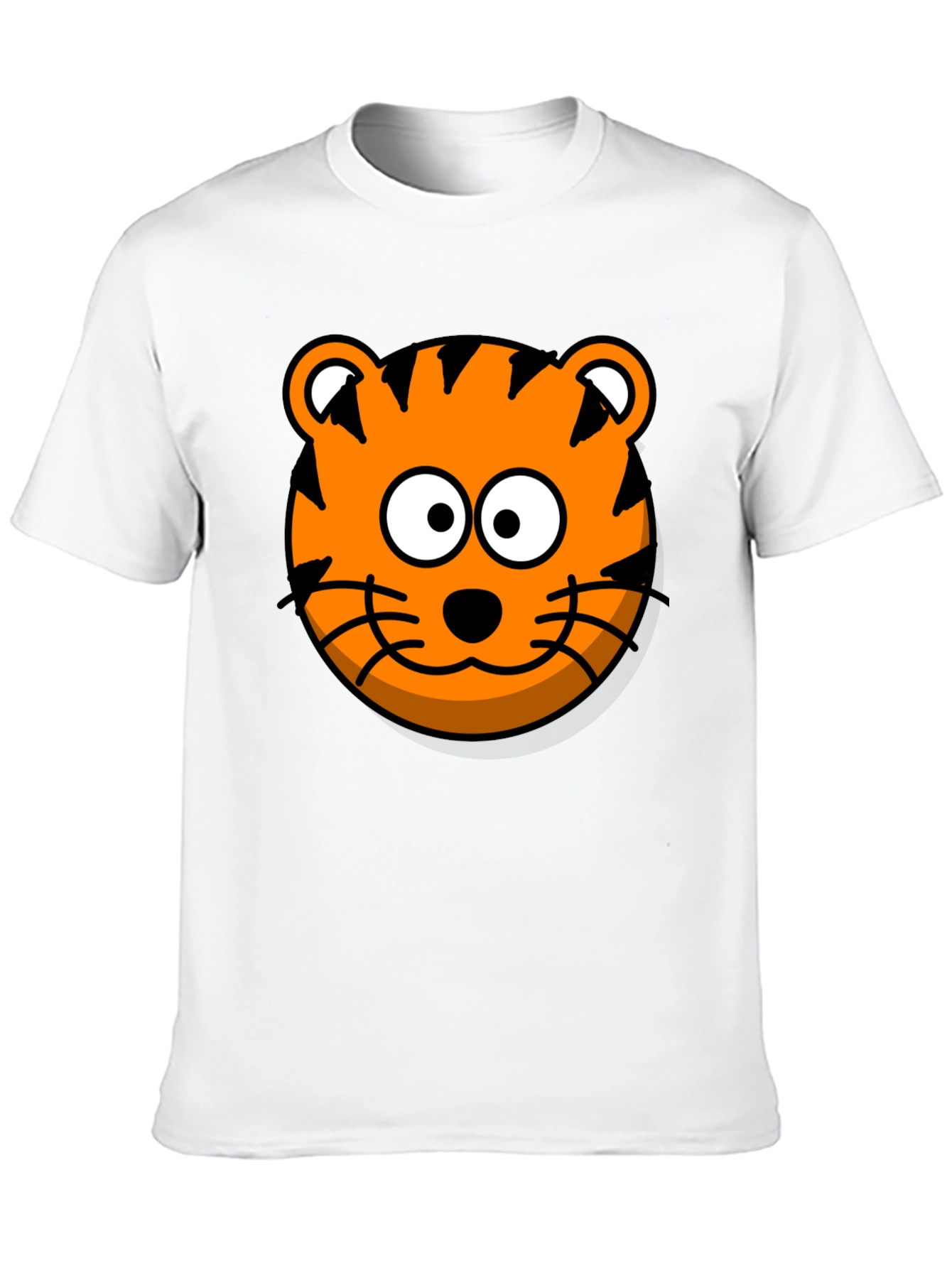 Fun Tiger Graphic Tee - Black Cotton T-Shirt