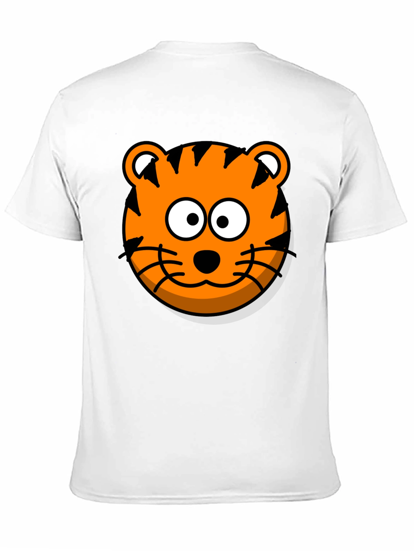 Fun Tiger Graphic Tee - Black Cotton T-Shirt
