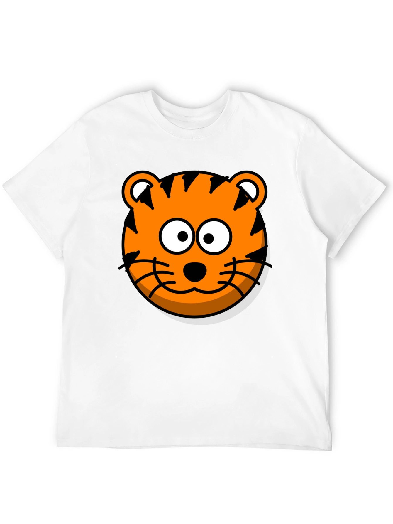 Fun Tiger Graphic Tee - Black Cotton T-Shirt