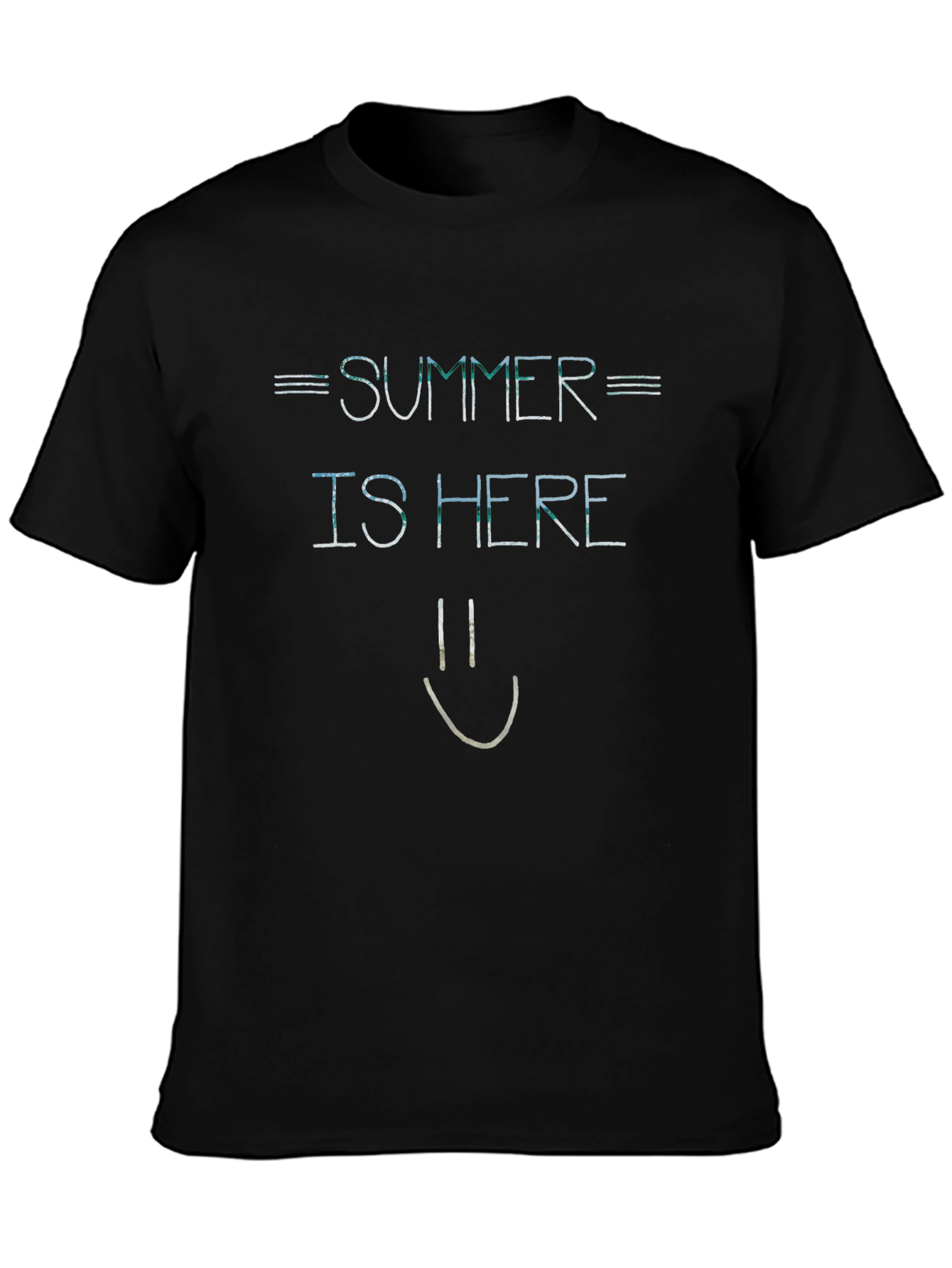 Summer Is Here Graphic T-Shirt - Casual Black Tee