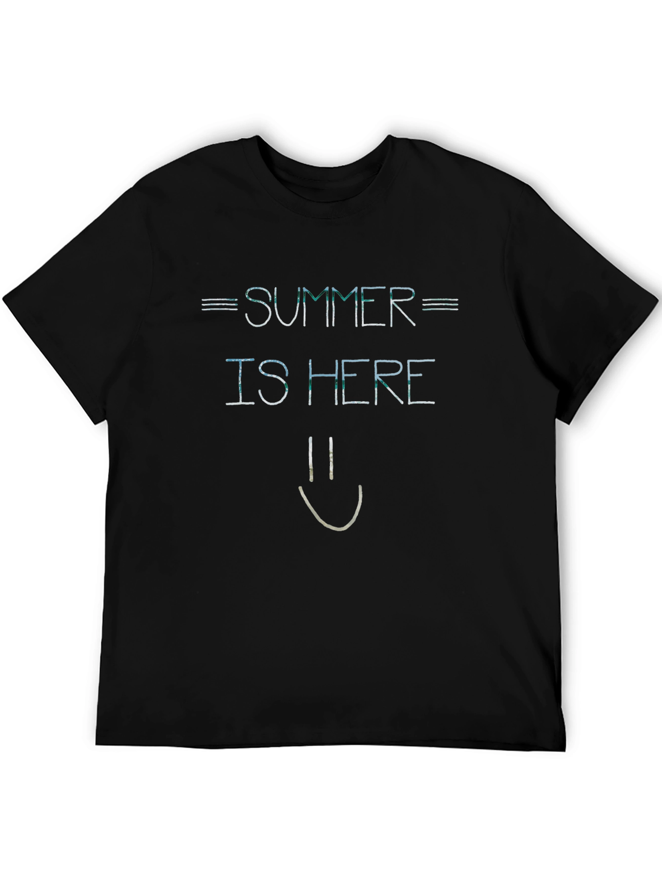 Summer Is Here Graphic T-Shirt - Casual Black Tee