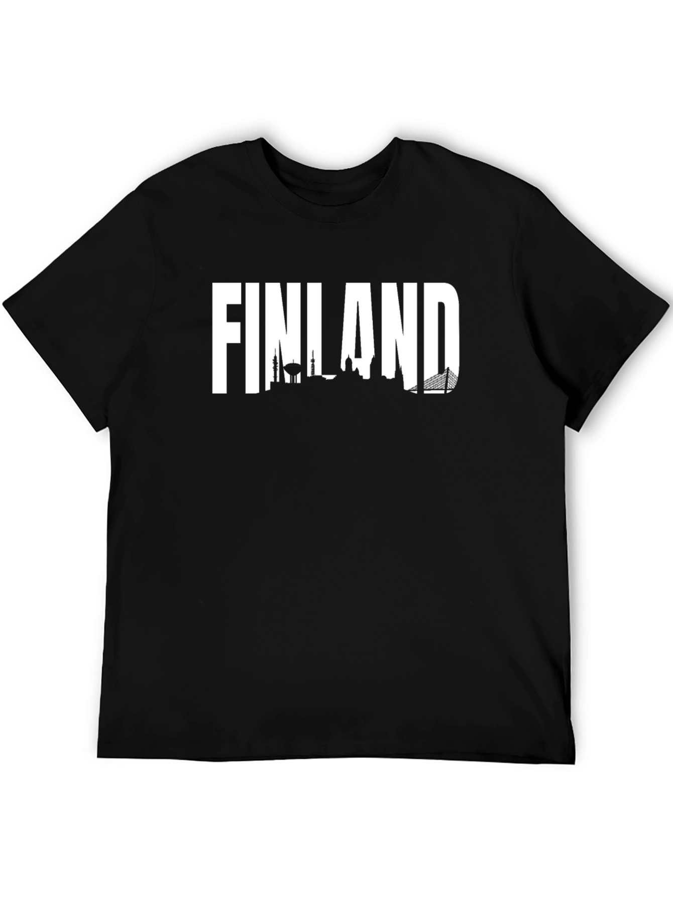 Finland Skyline Graphic Tee - Black