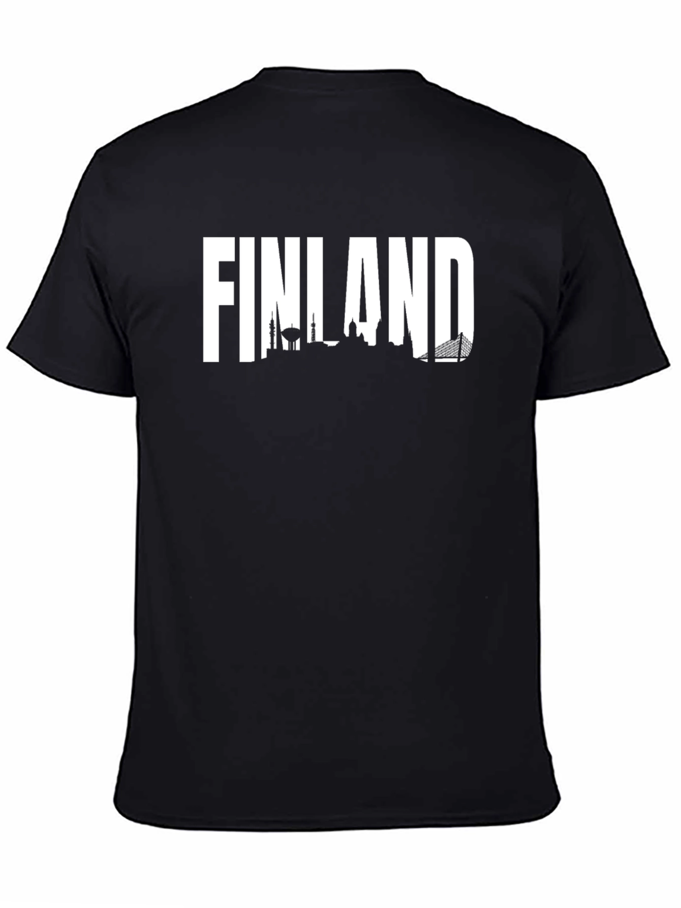 Finland Skyline Graphic Tee - Black