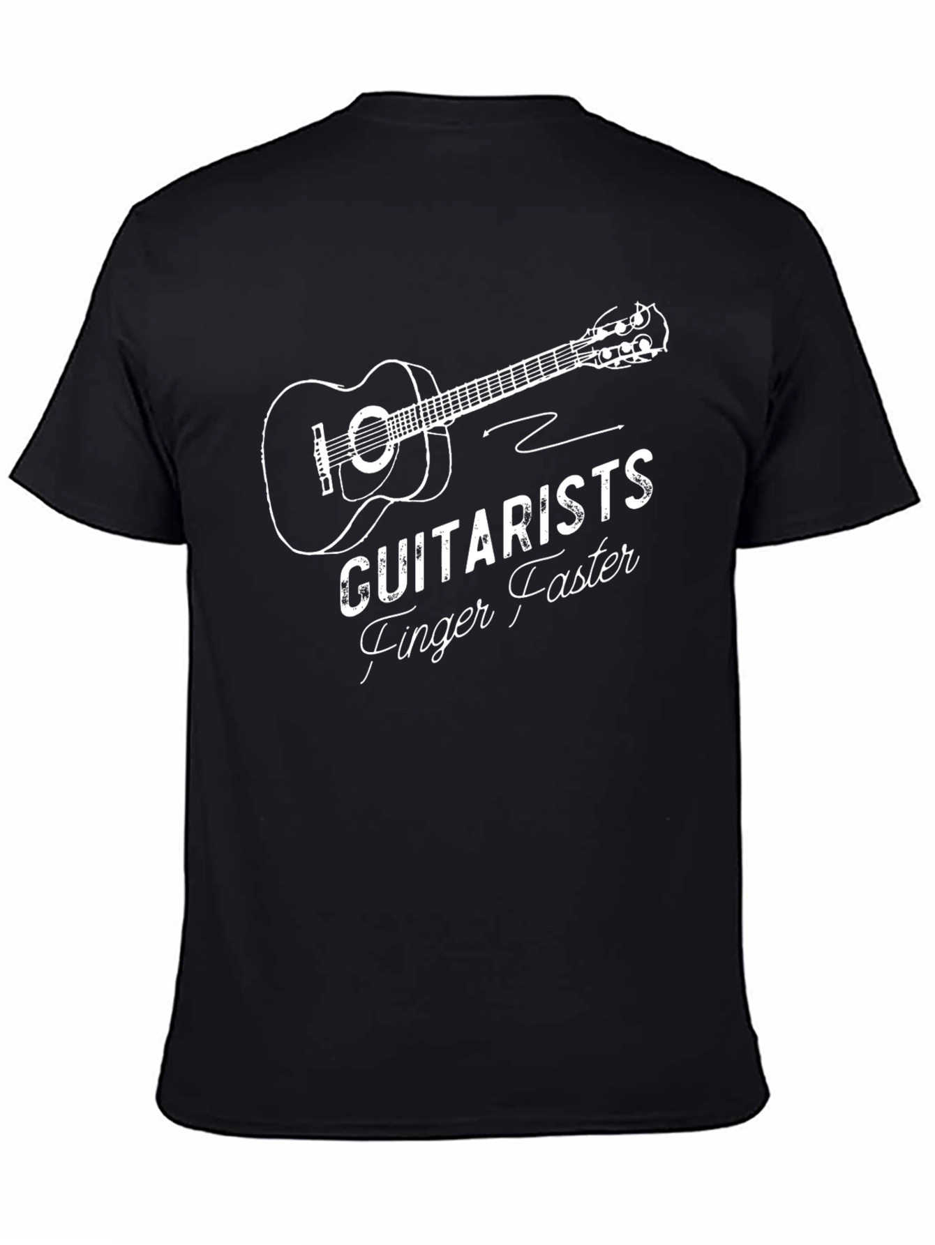 Guitarists Finger Faster Black Graphic Tee