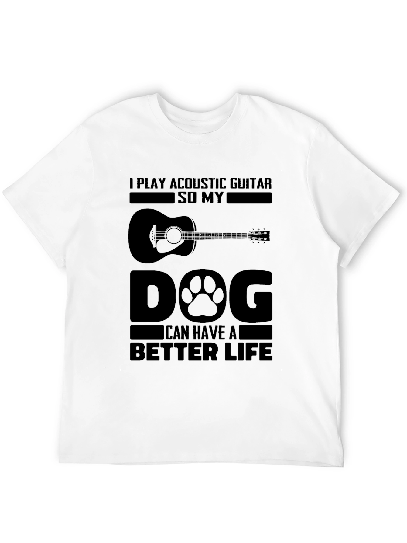 Acoustic Guitar Dog Lover T-Shirt