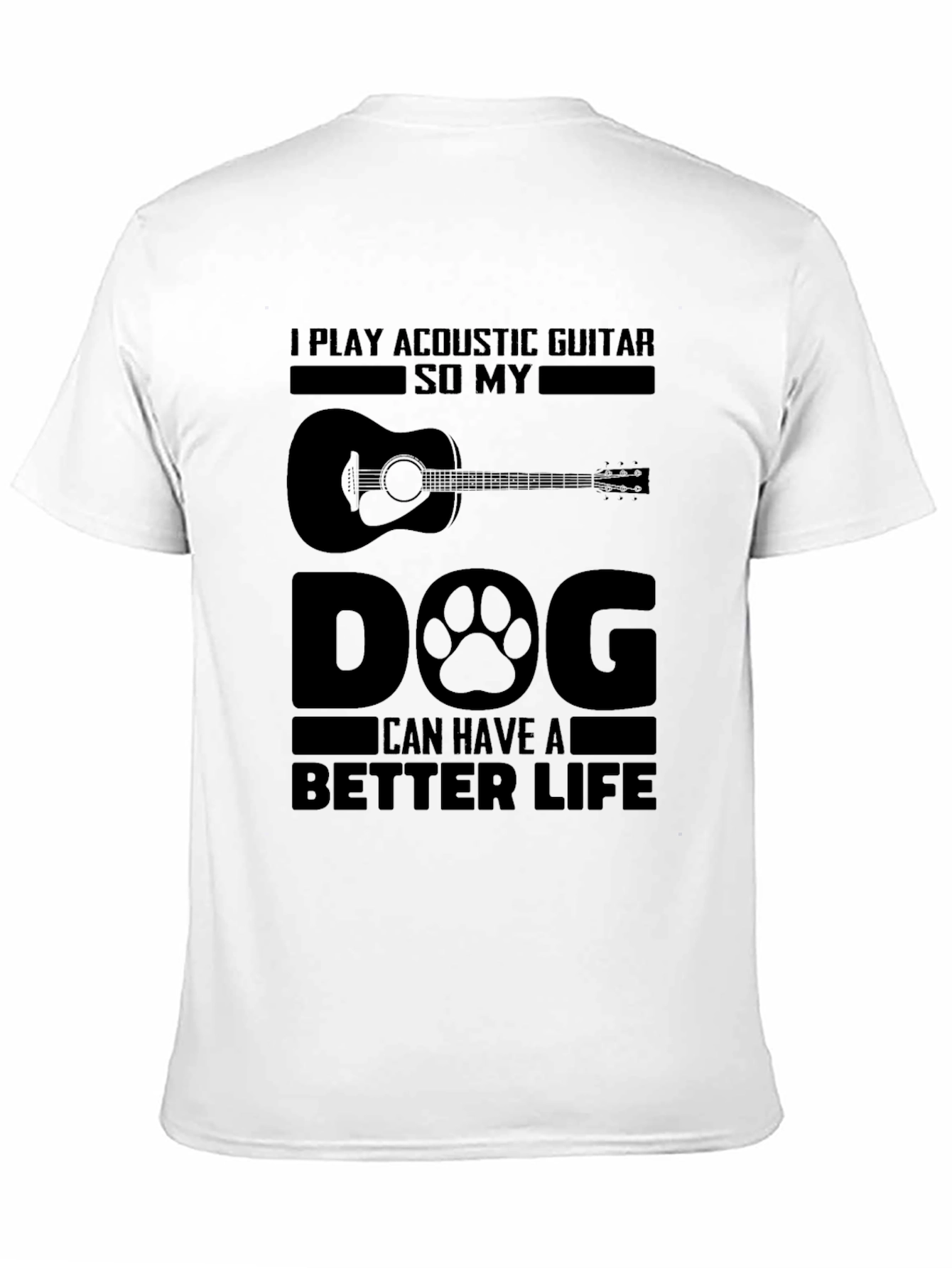Acoustic Guitar Dog Lover T-Shirt