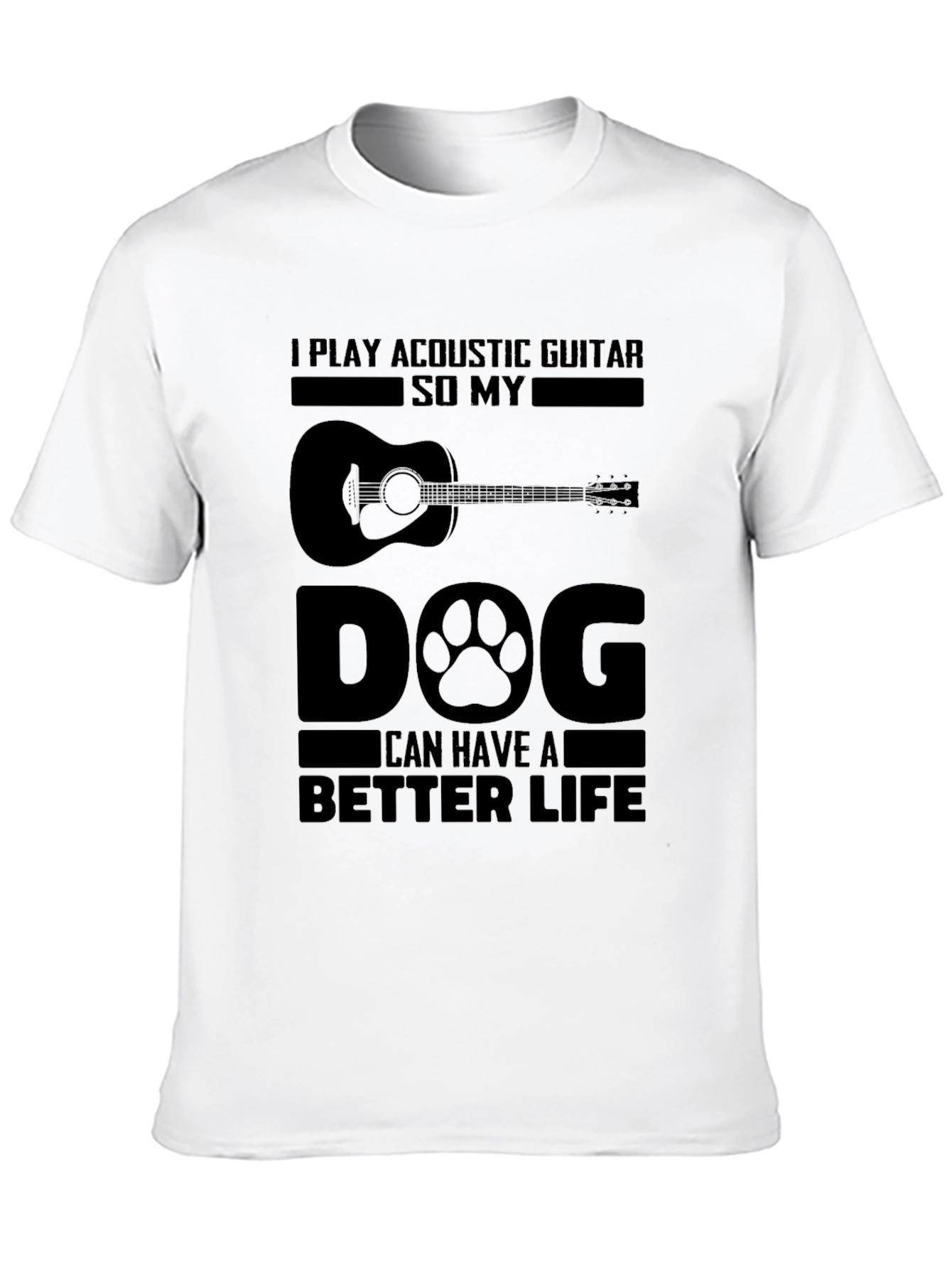 Acoustic Guitar Dog Lover T-Shirt