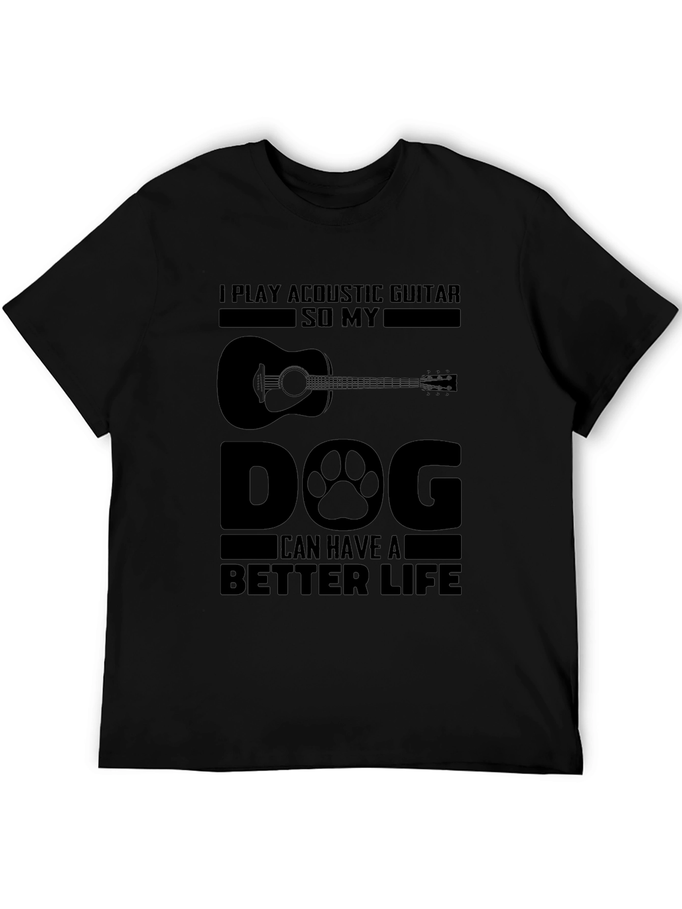 Acoustic Guitar Dog Lover T-Shirt