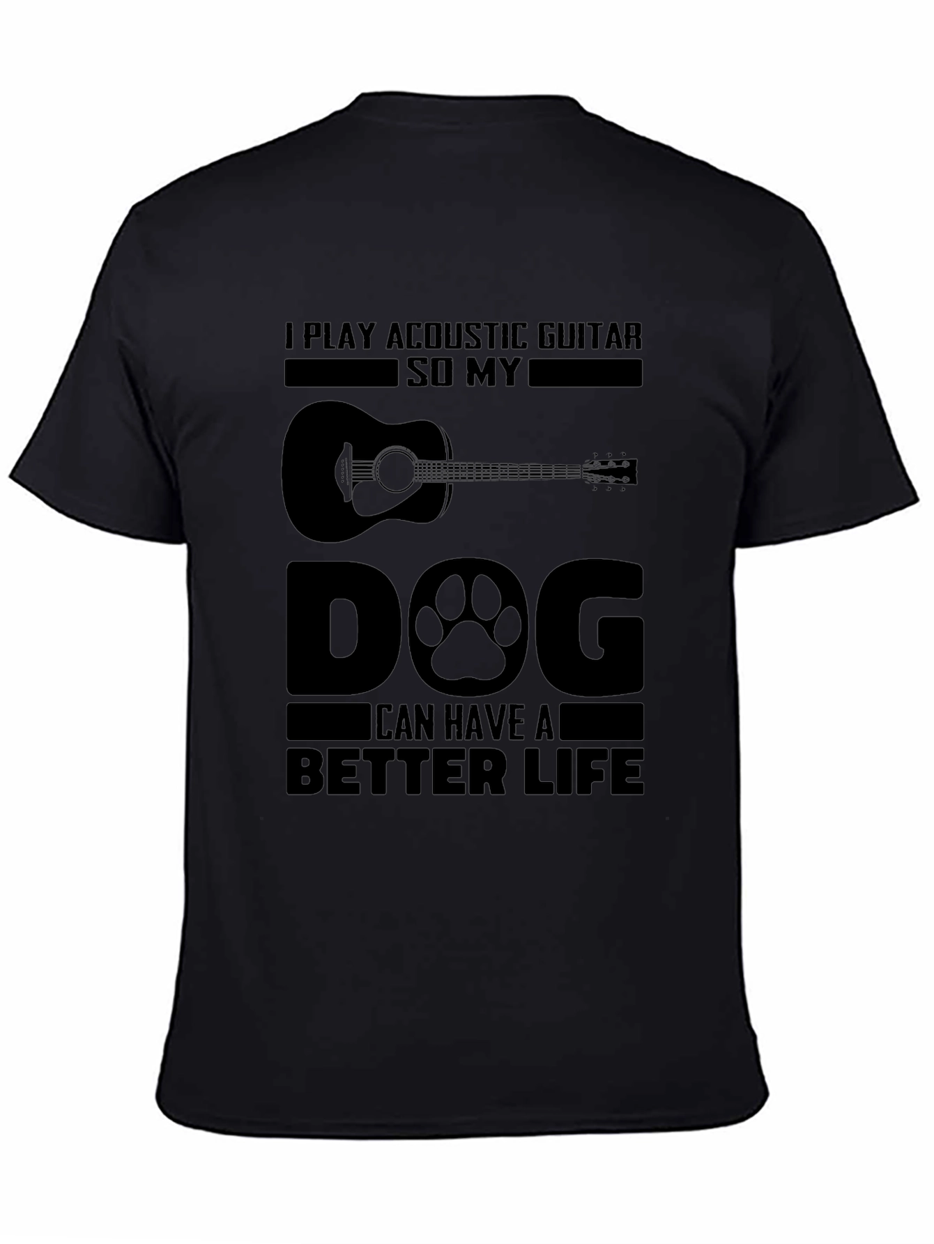 Acoustic Guitar Dog Lover T-Shirt