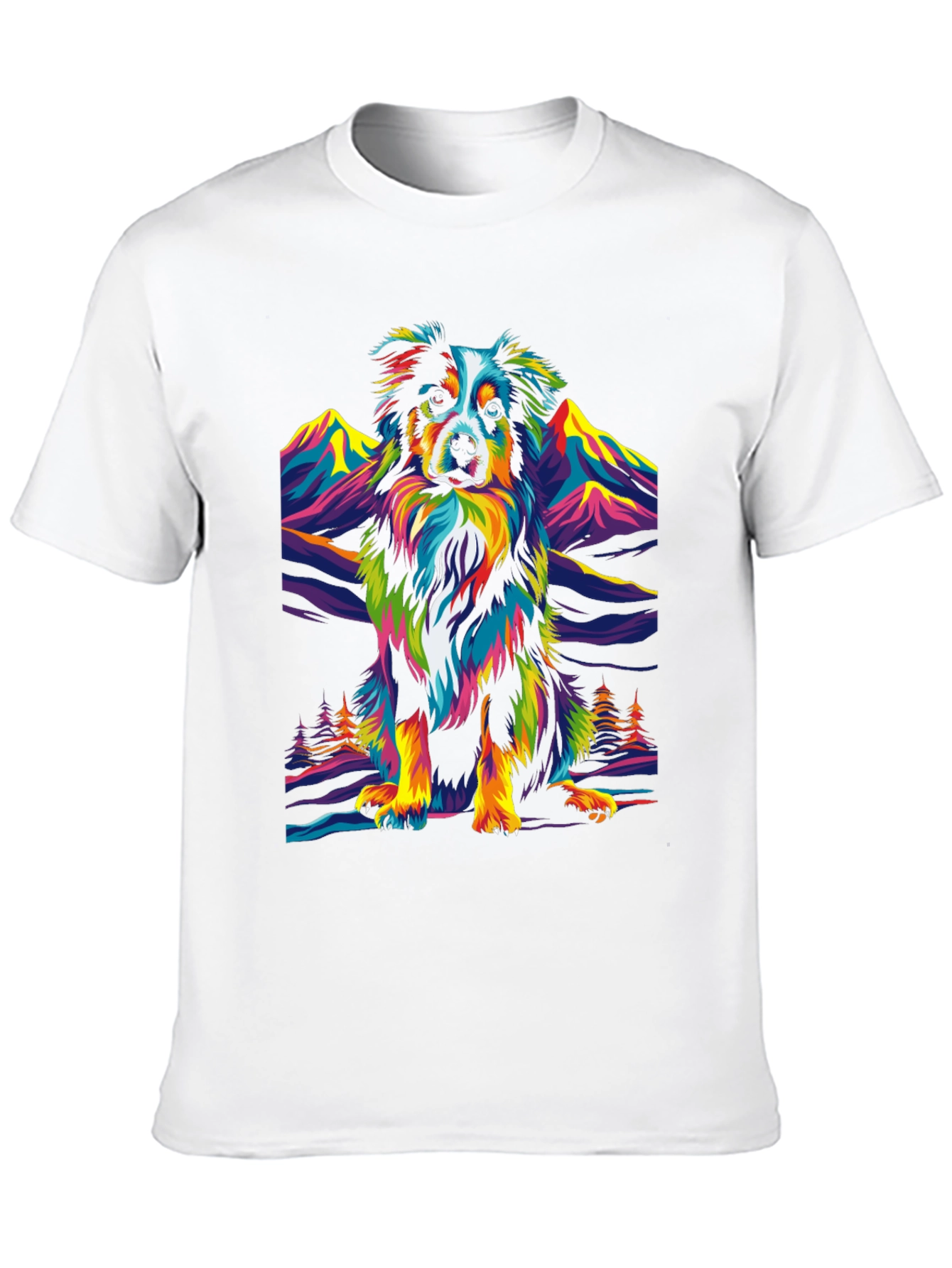 Colorful Dog Graphic Tee