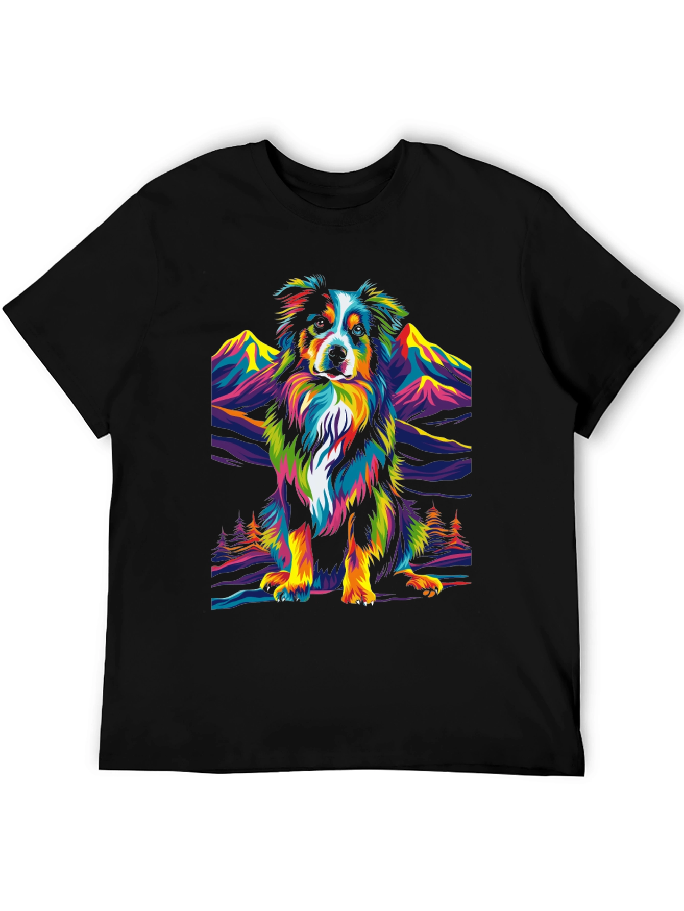 Colorful Dog Graphic Tee
