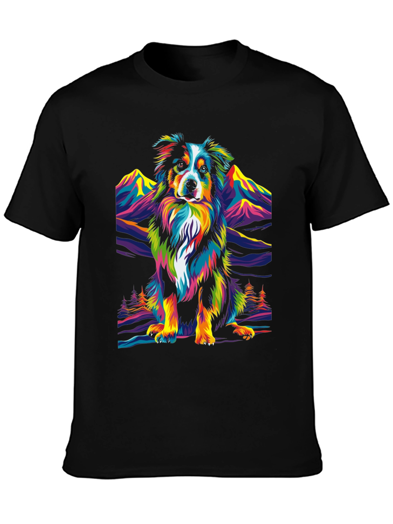 Colorful Dog Graphic Tee