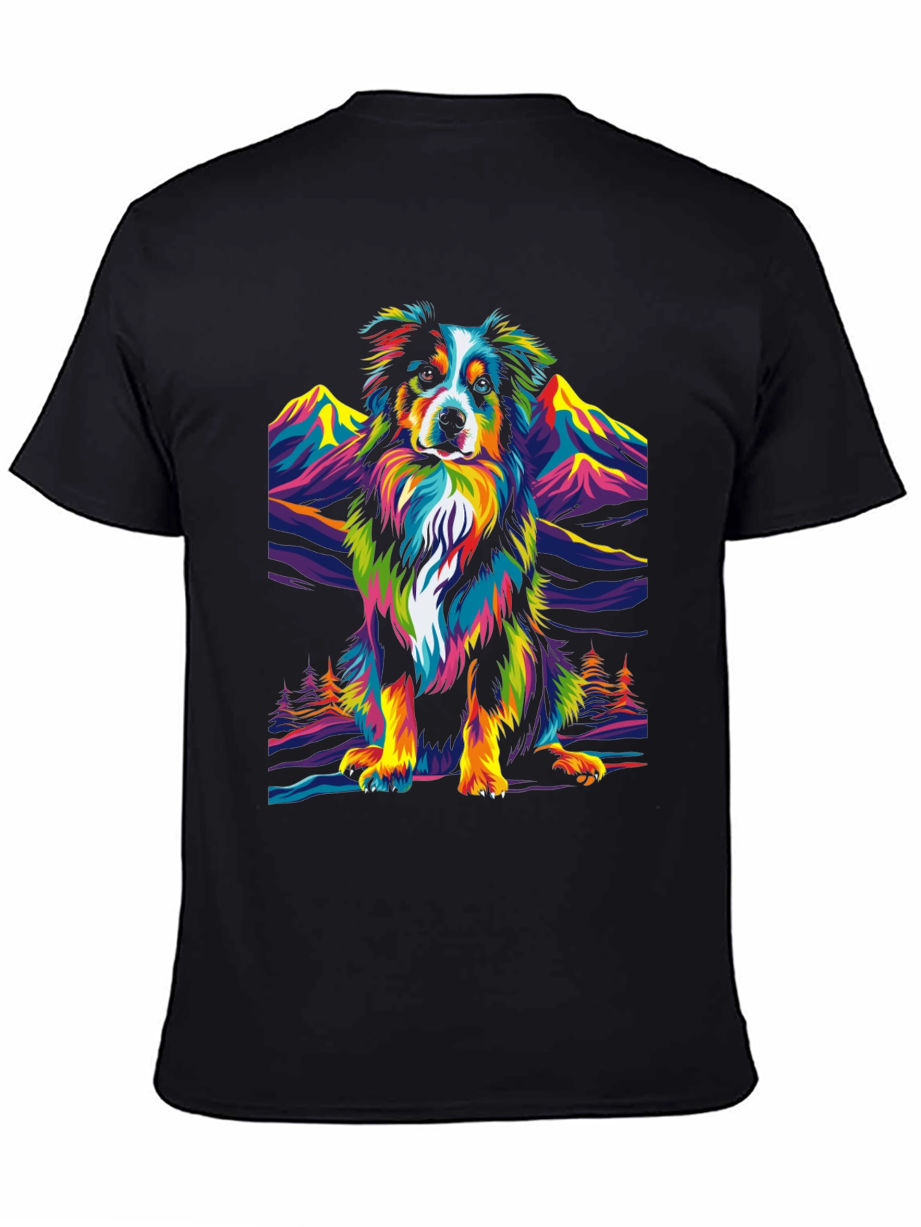 Colorful Dog Graphic Tee
