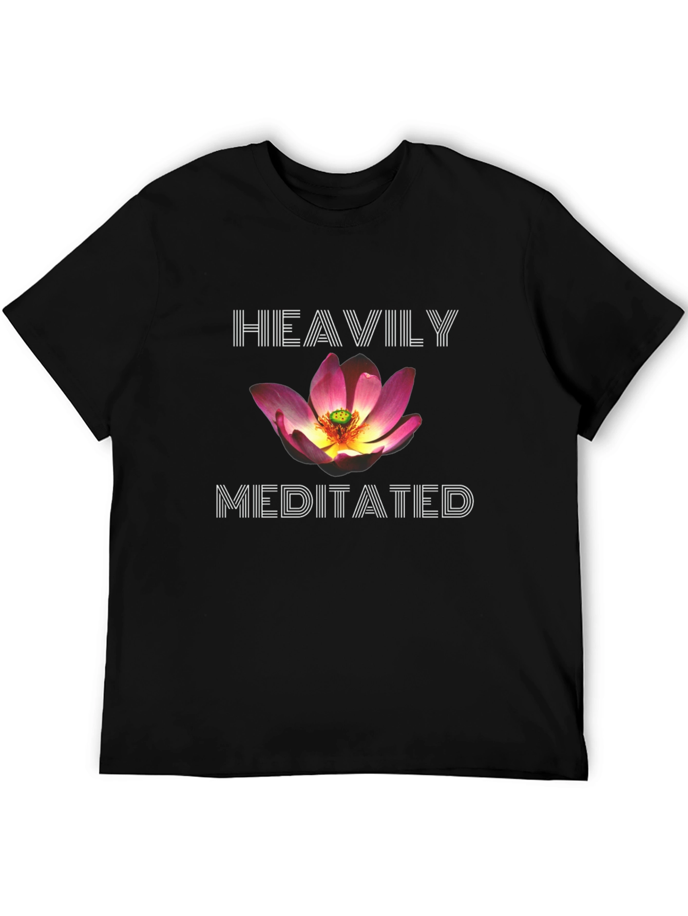 Heavily Meditated Lotus T-Shirt - Black