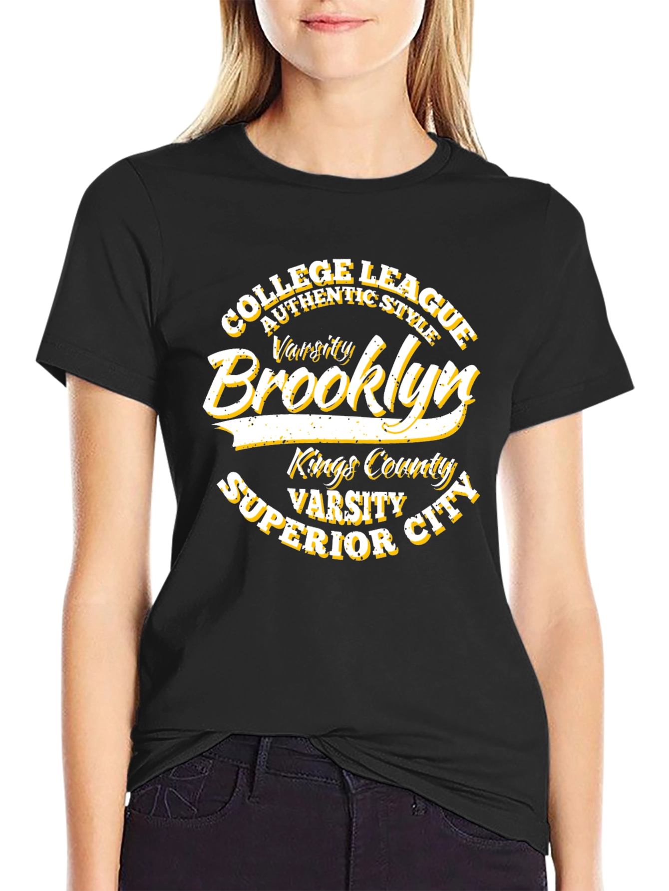 Brooklyn Varsity College League Black T-Shirt