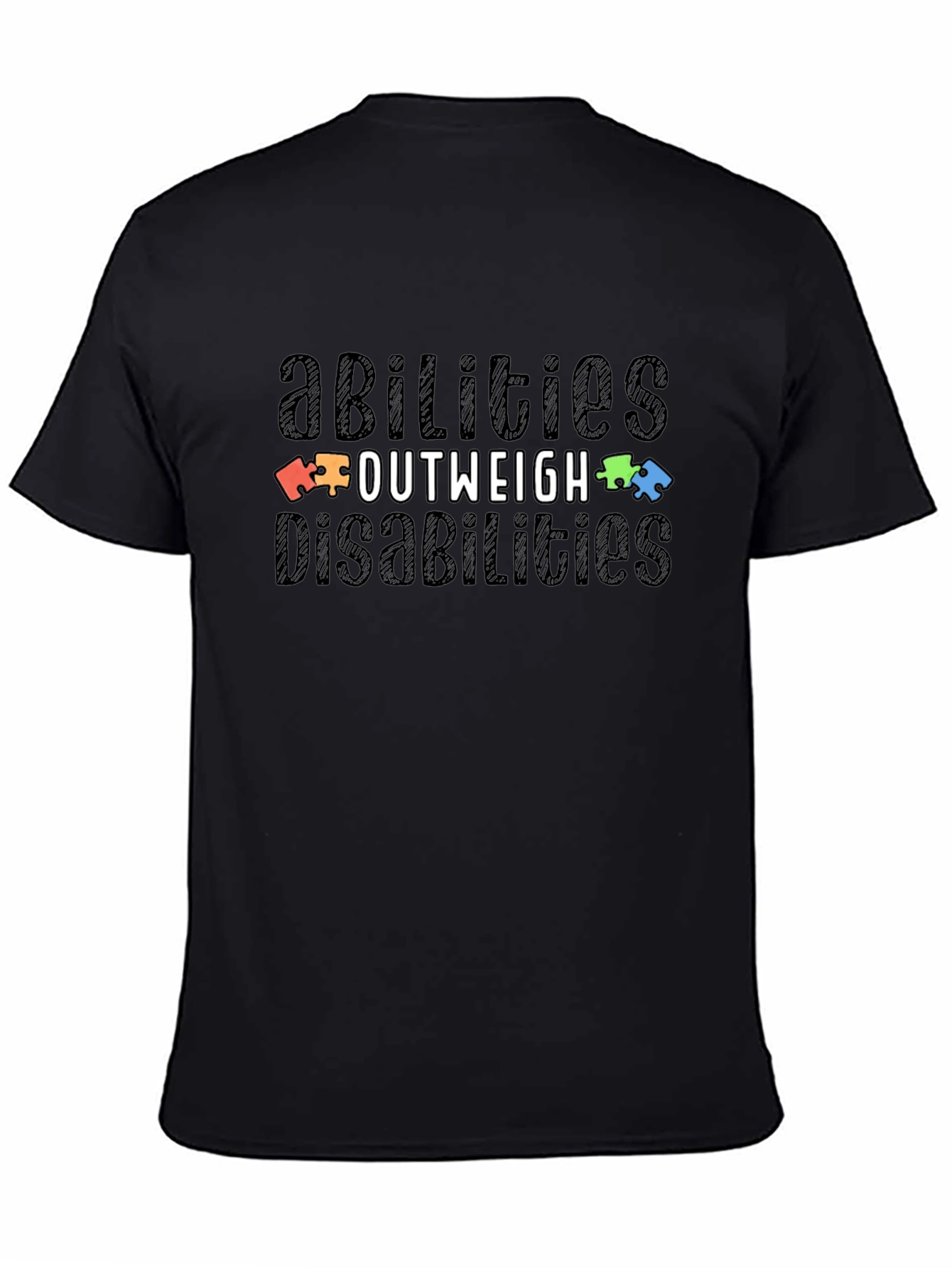 Abilities Outweigh Disabilities T-Shirt Autism Awareness Tee