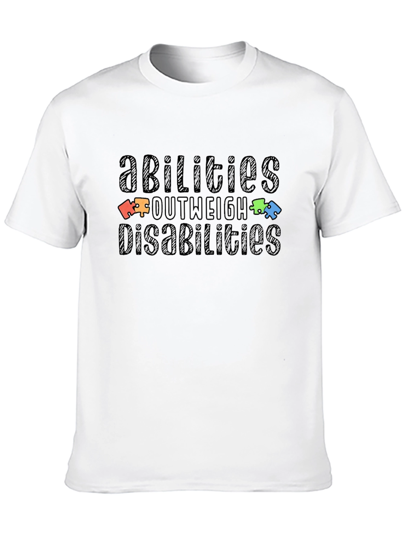 Abilities Outweigh Disabilities T-Shirt Autism Awareness Tee