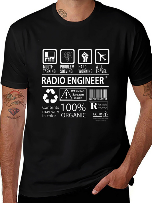 Radio Engineer 100% Organic Graphic T-Shirt