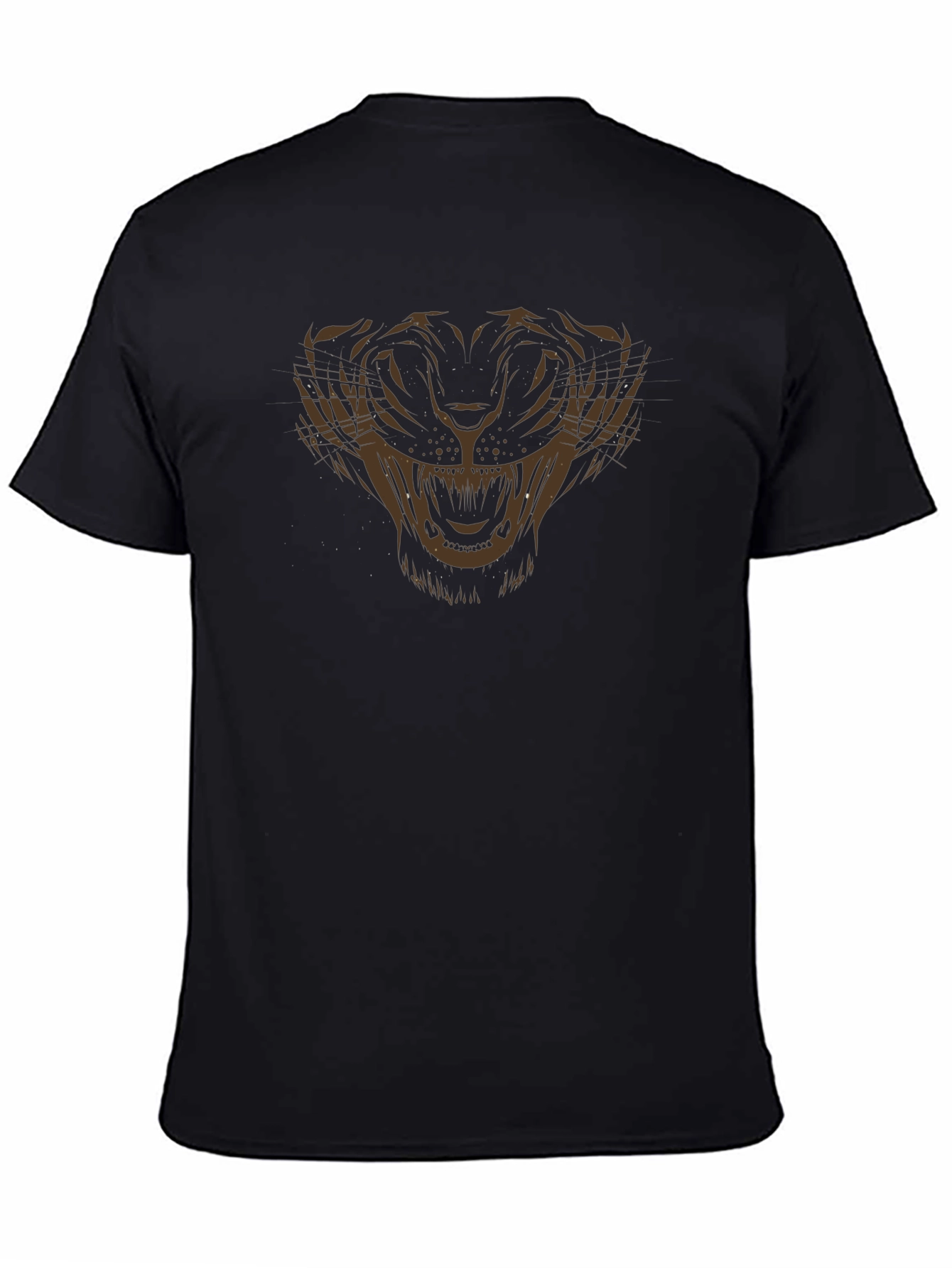 Mens Black Tiger Graphic Tee