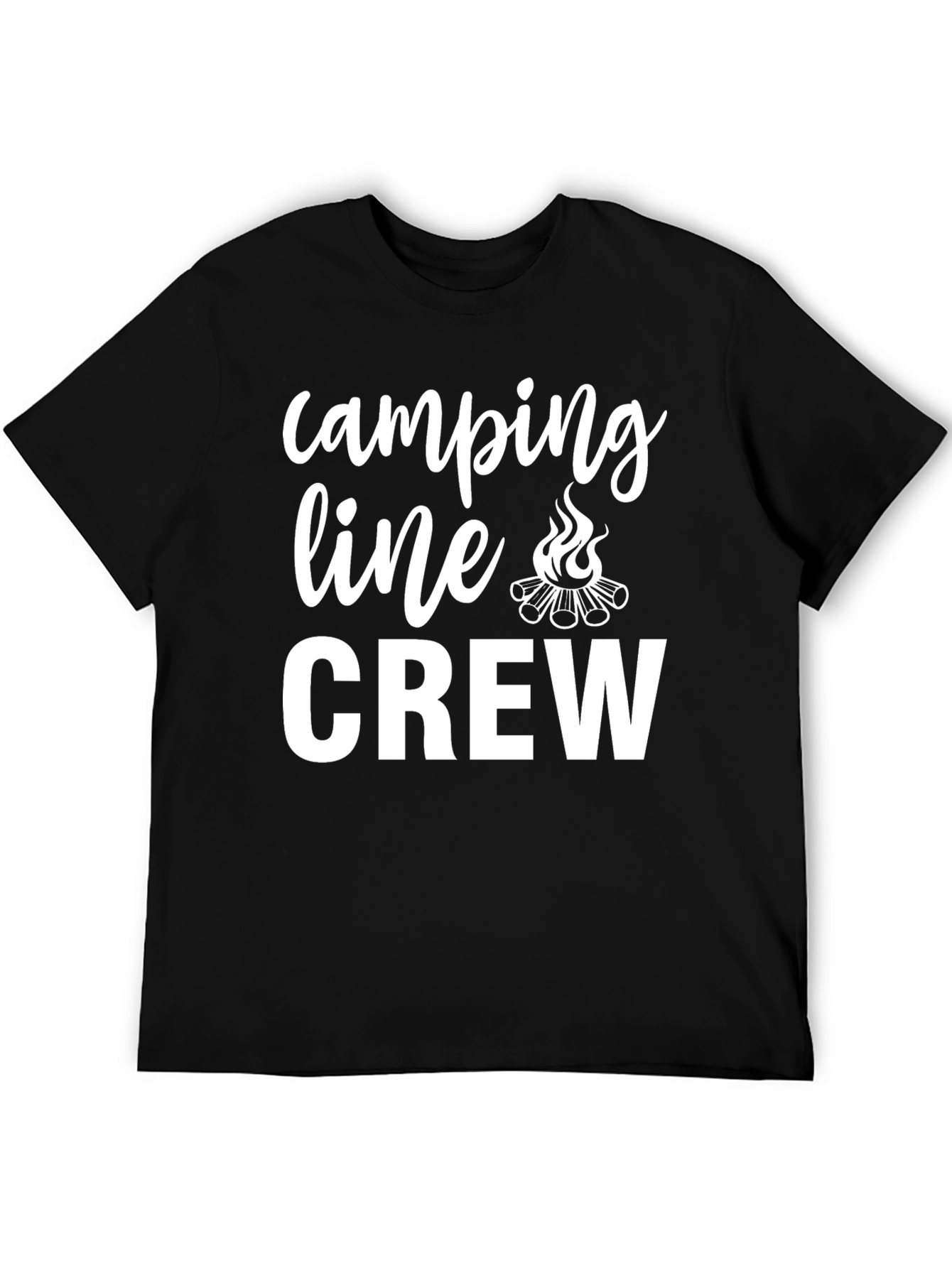 Camping Crew Graphic Tee - Black