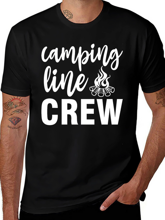 Camping Crew Graphic Tee - Black